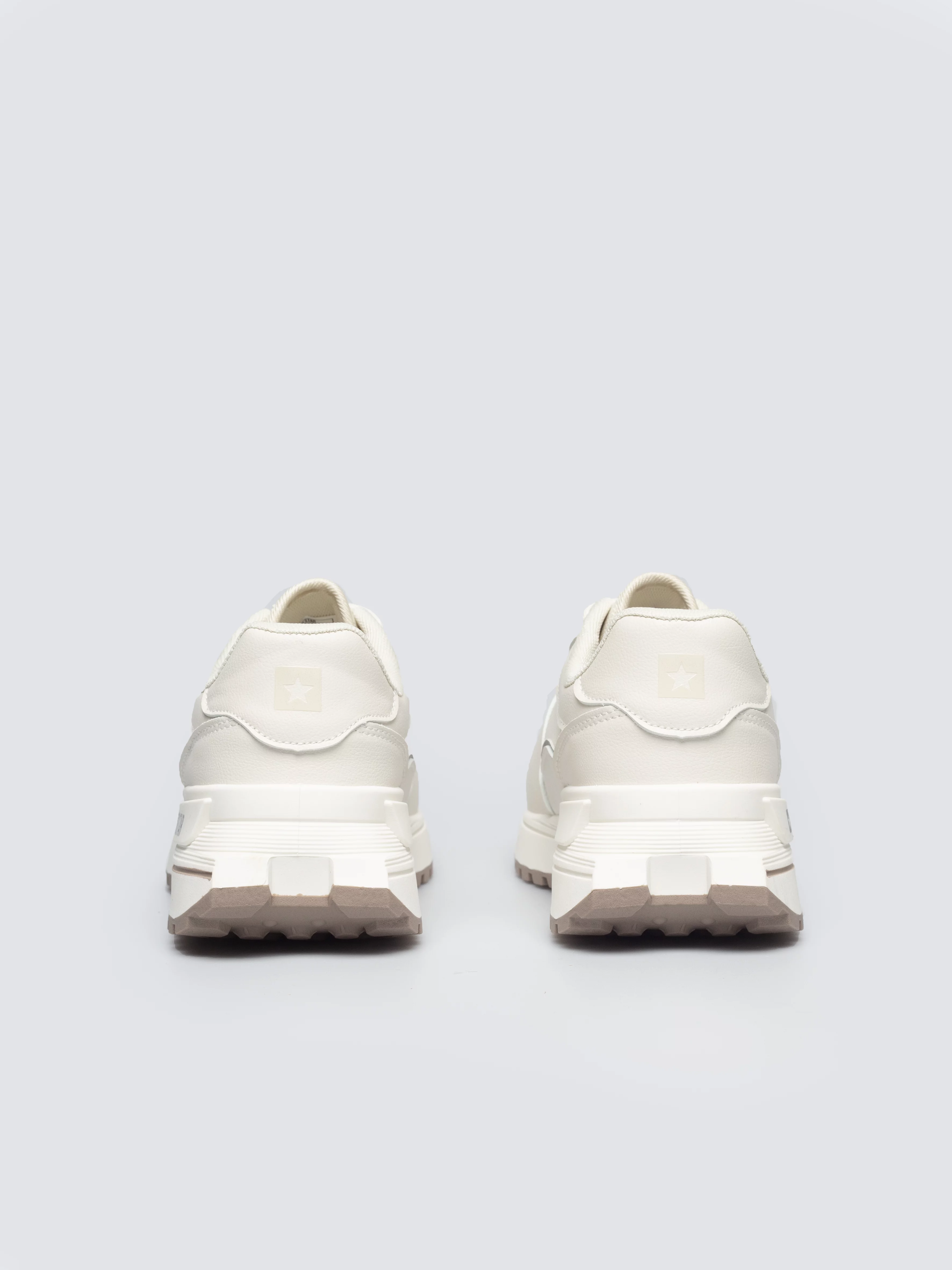 Sneakersy damskie ze skóry ekologicznej beżowe NN274A088 801