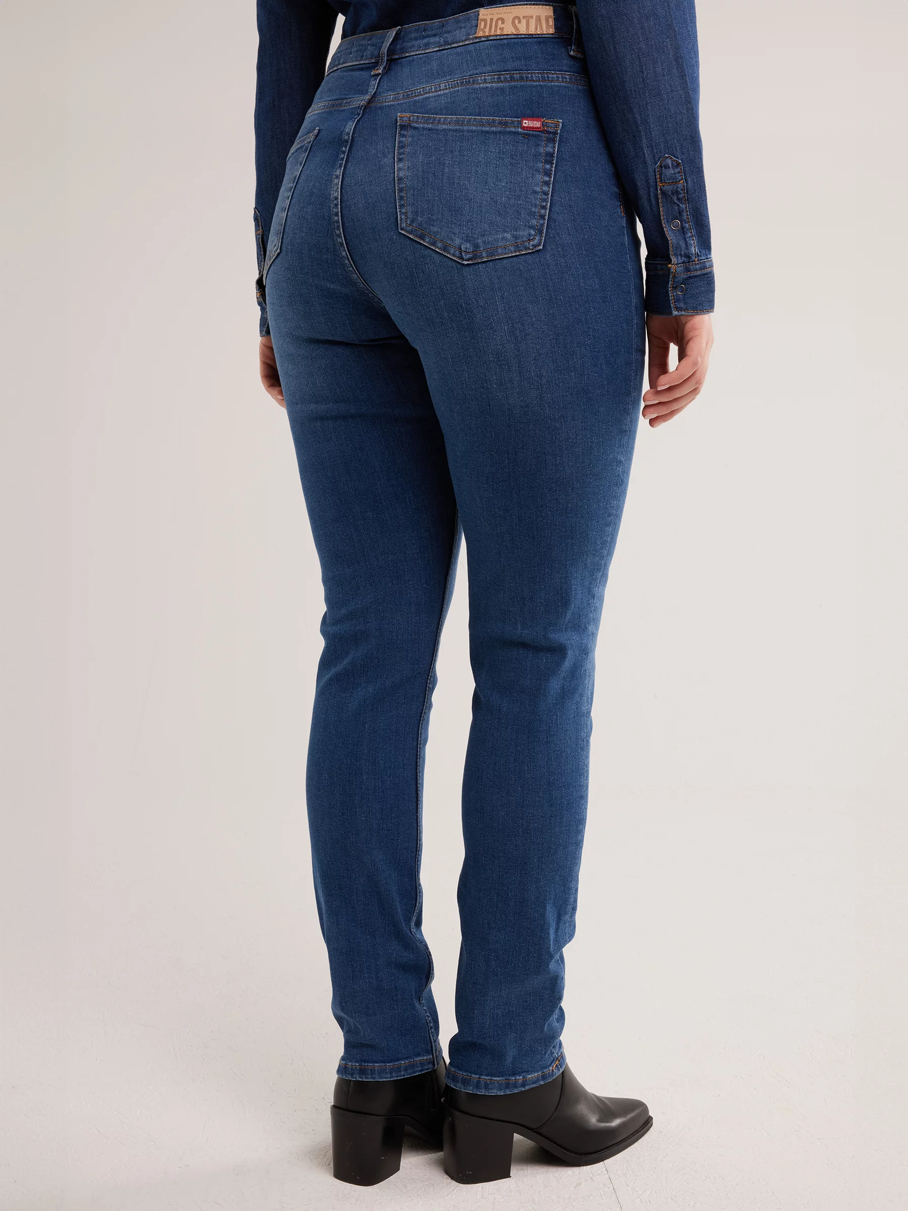 Jeansy damskie z wysokim stanem niebieskie Katrina High Waist 470