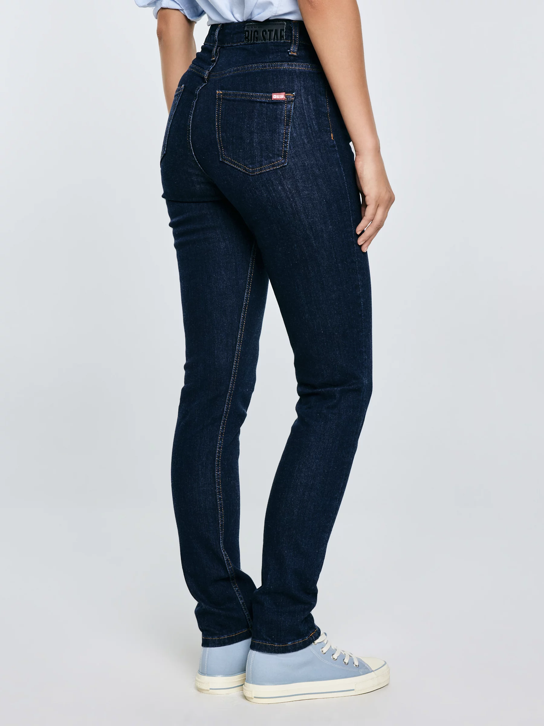 Jeansy damskie z wysokim stanem granatowe Katrina High Waist 720