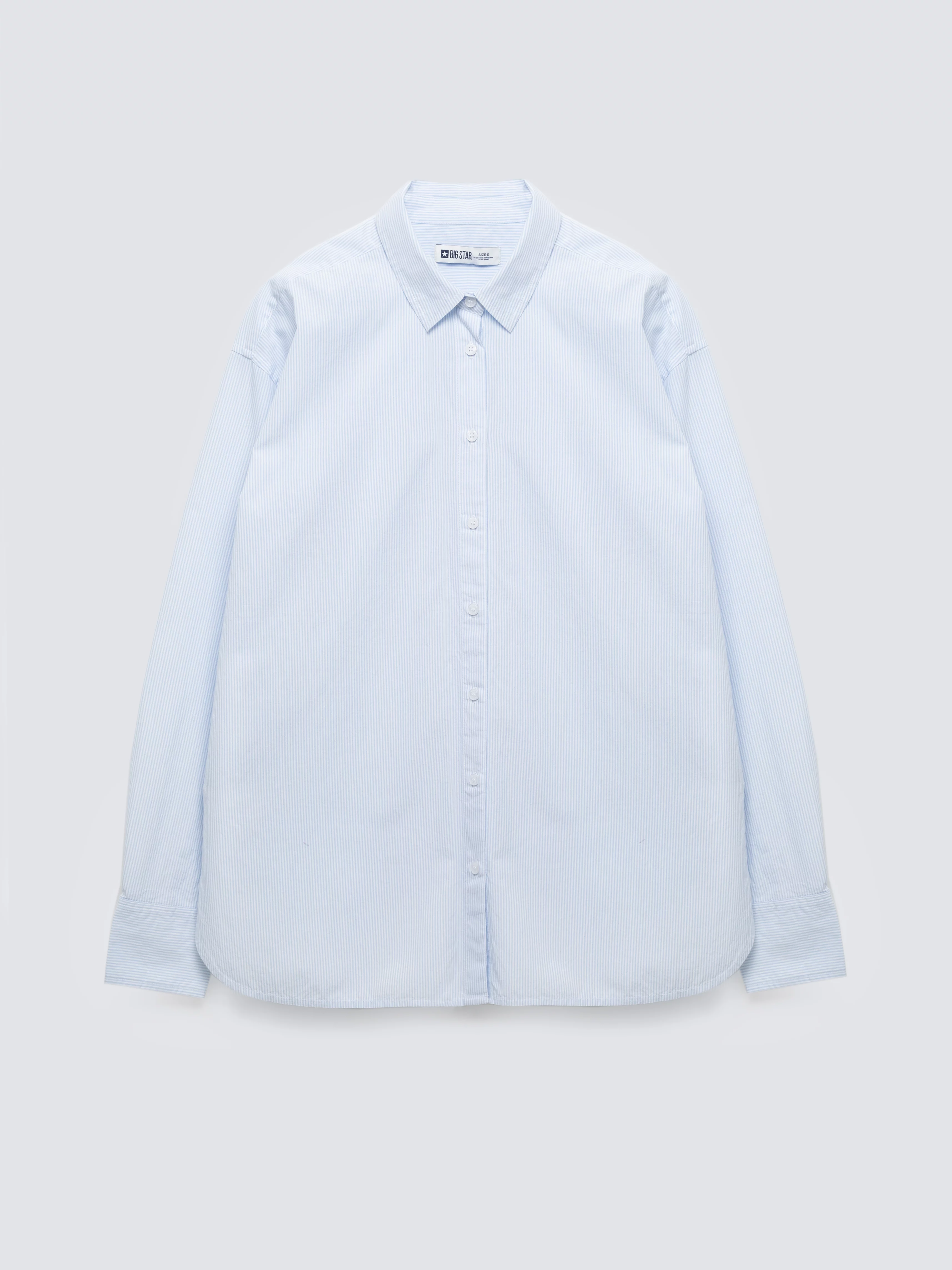 Koszula damska w paski niebieska Goplo 400