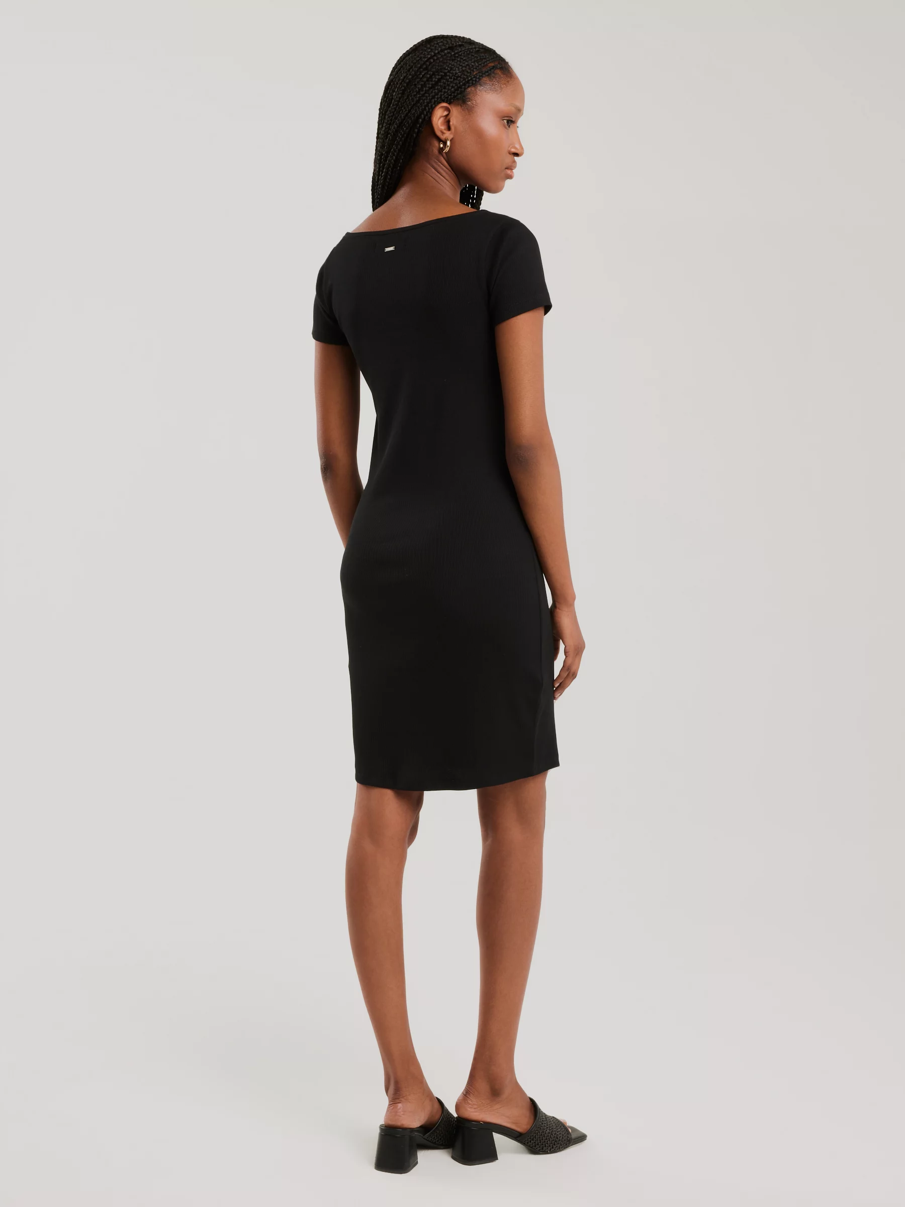 Sukienka damska mini w prążek czarna Felice 906