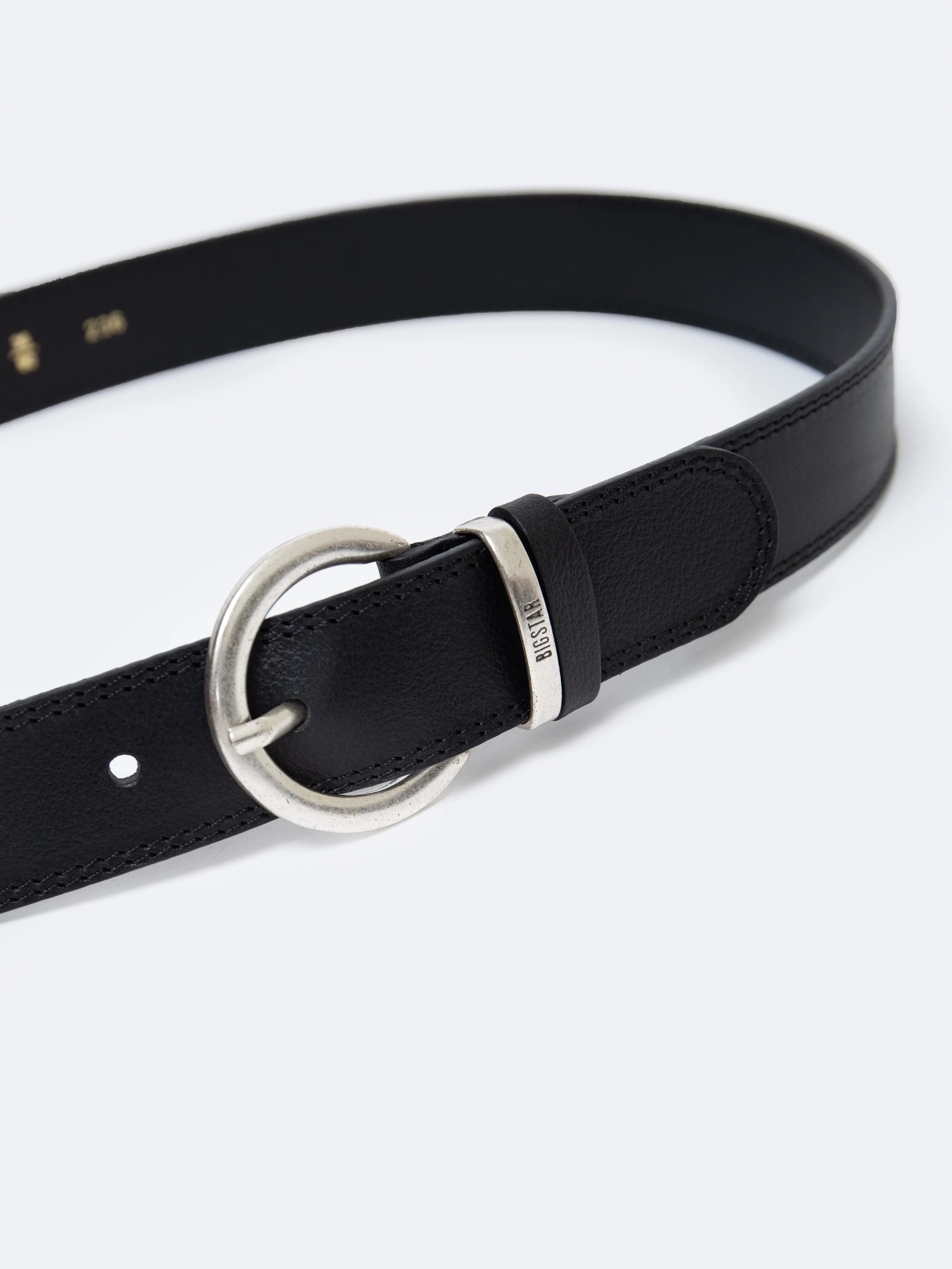 Pasek damski skórzany czarny 2118 900