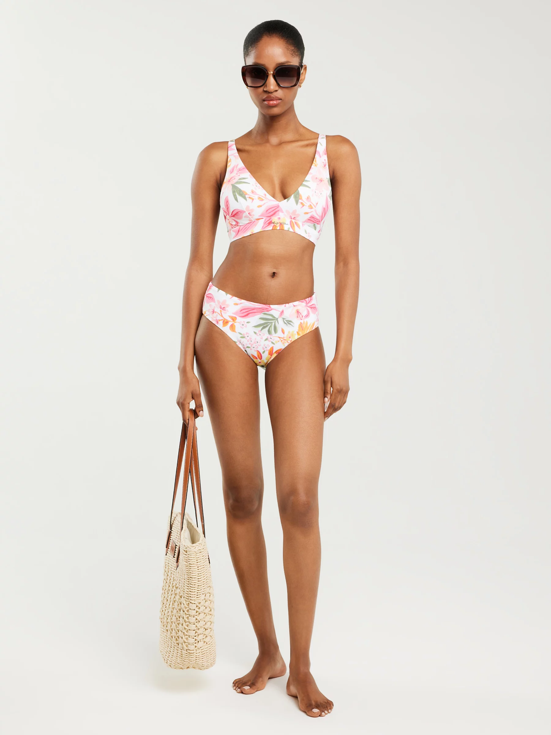 Góra od kostiumu kąpielowego z motywem kwiatowym Morra 000