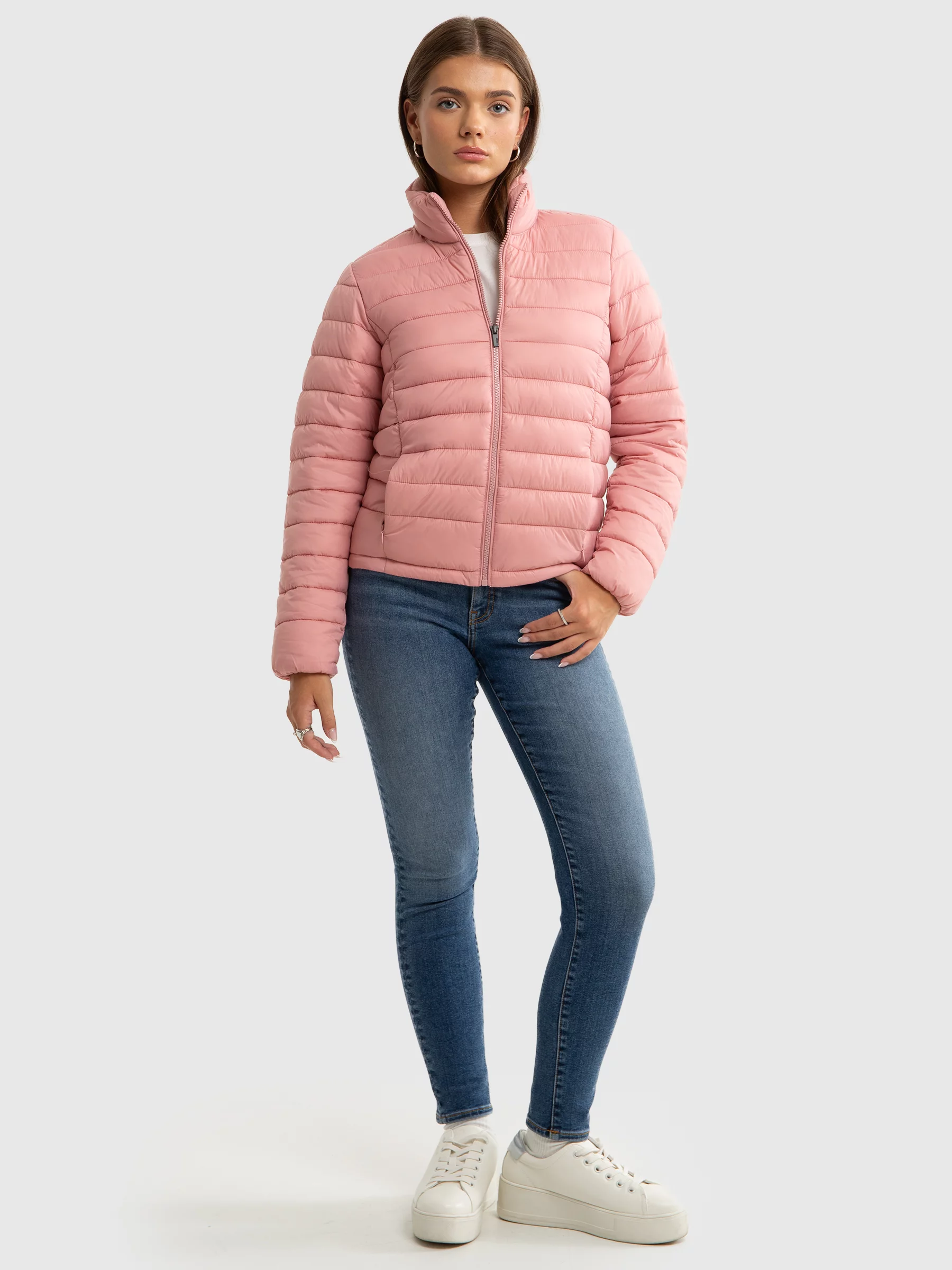 Kurtka dziewczęca przejściowa różowa Derbi 601