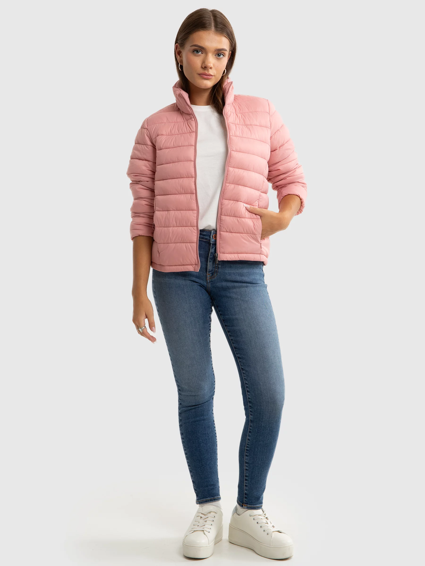 Kurtka dziewczęca przejściowa różowa Derbi 601