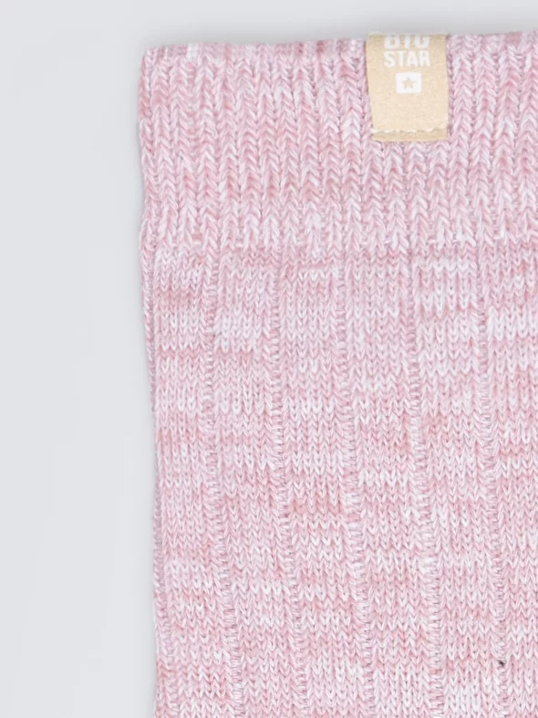 Skarpety damskie długie w prążek różowe Doti 600