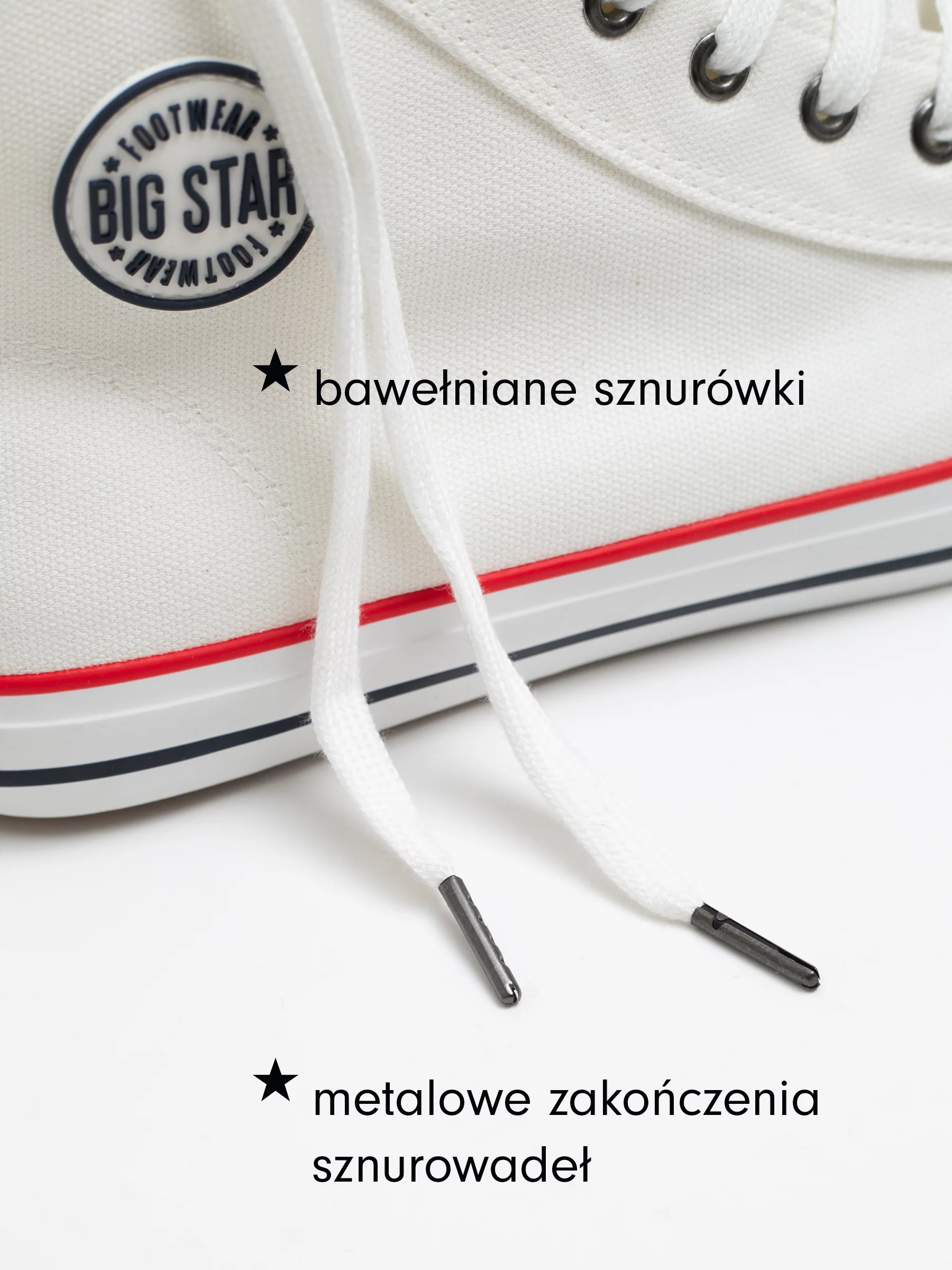 Trampki damskie wysokie białe JJ274A505 101