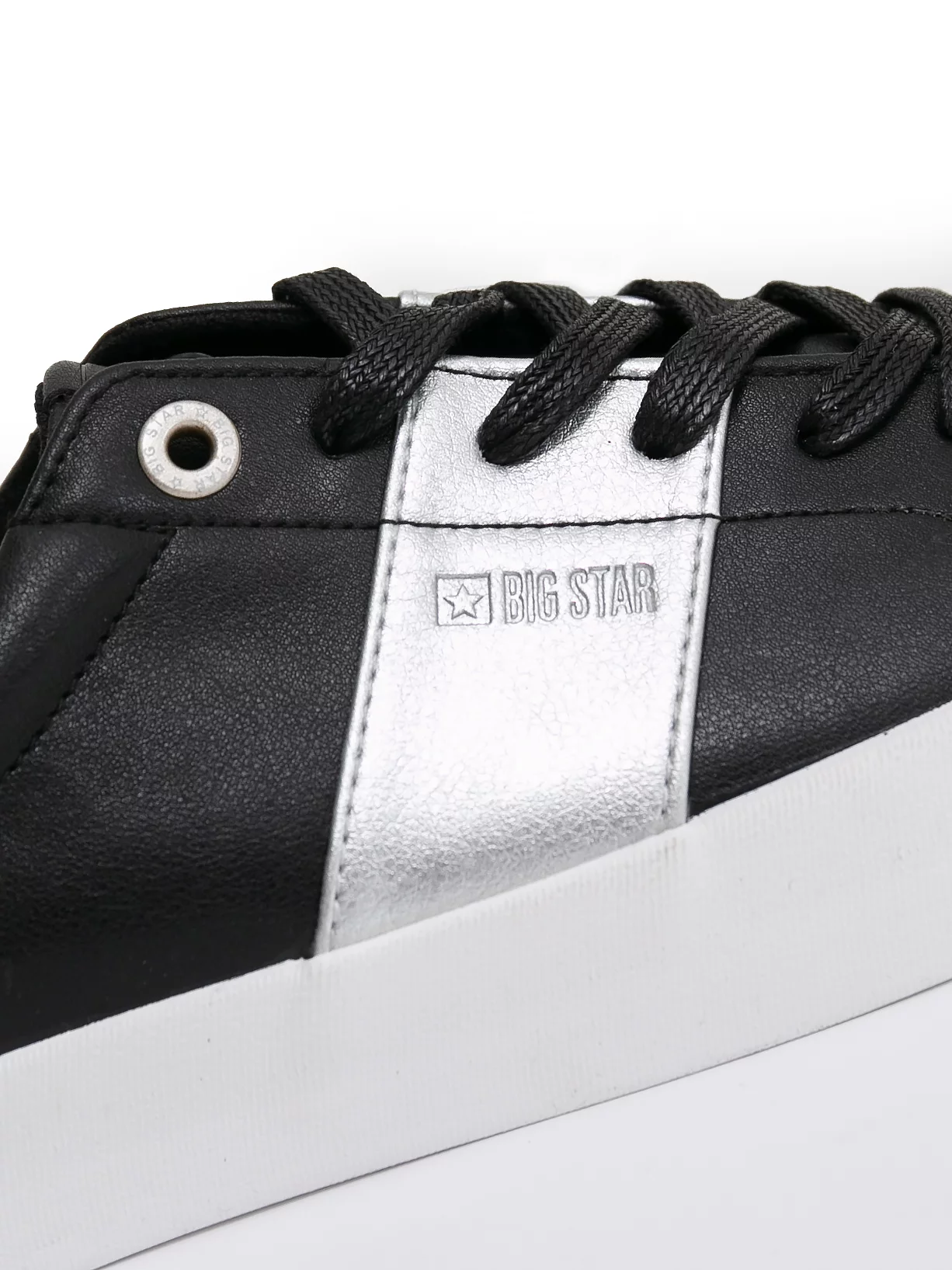 Sneakersy damskie w typie smart casual czarne JJ274360 906