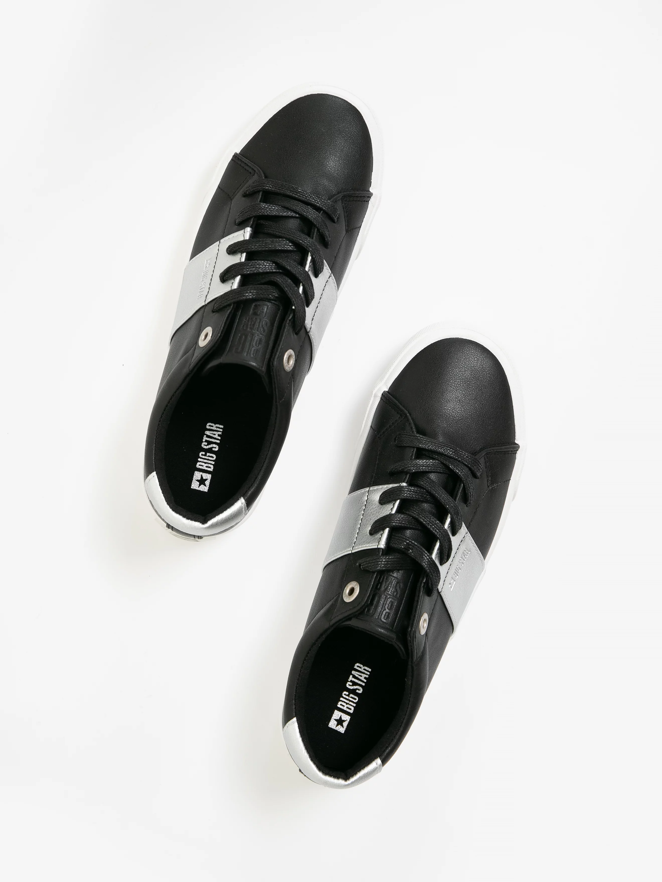 Sneakersy damskie w typie smart casual czarne JJ274360 906