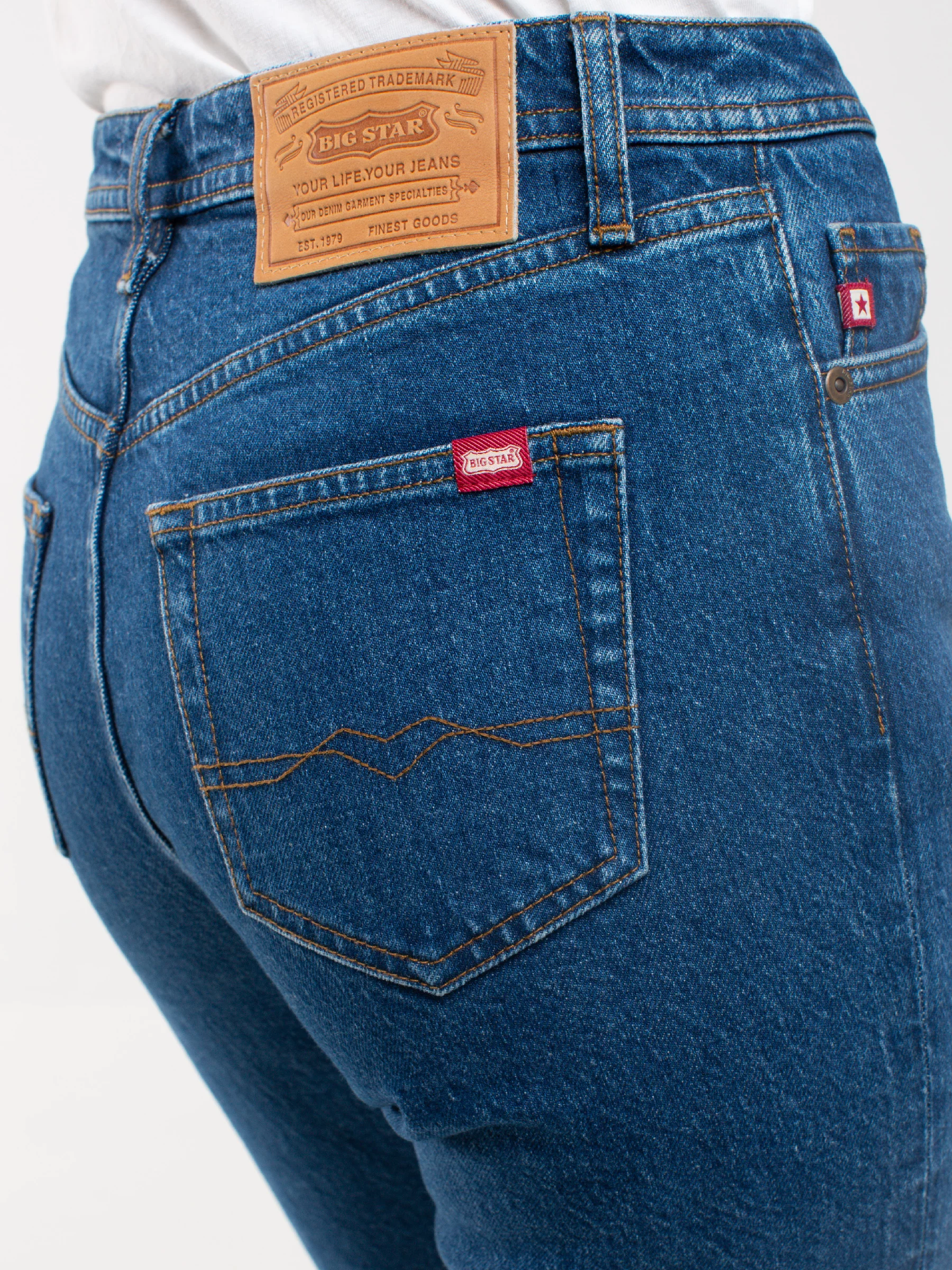 Jeansy damskie z kolekcji Authentic granatowe Authentic 500