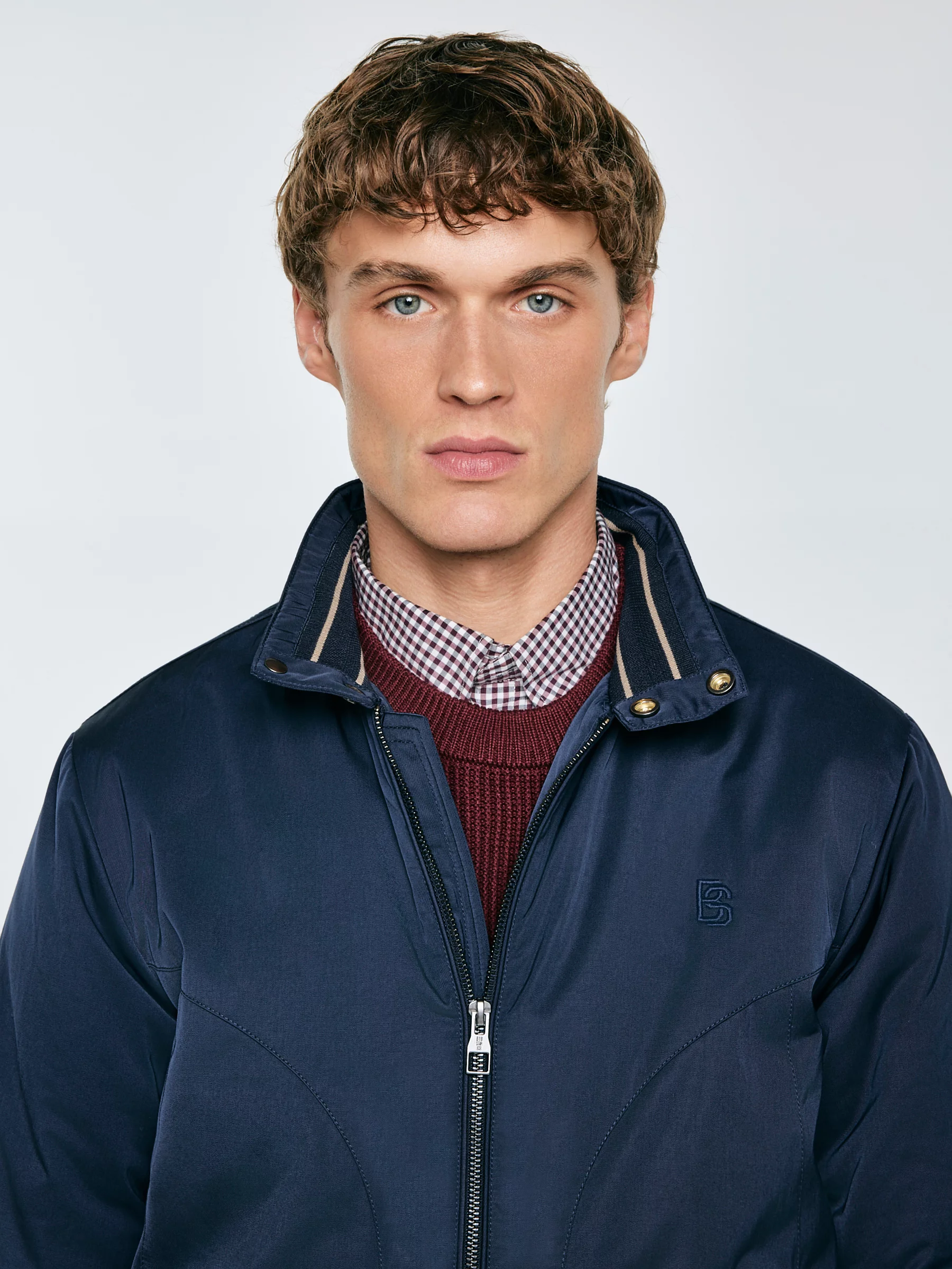 Kurtka męska typu harrington ocieplana granatowa Kye 403