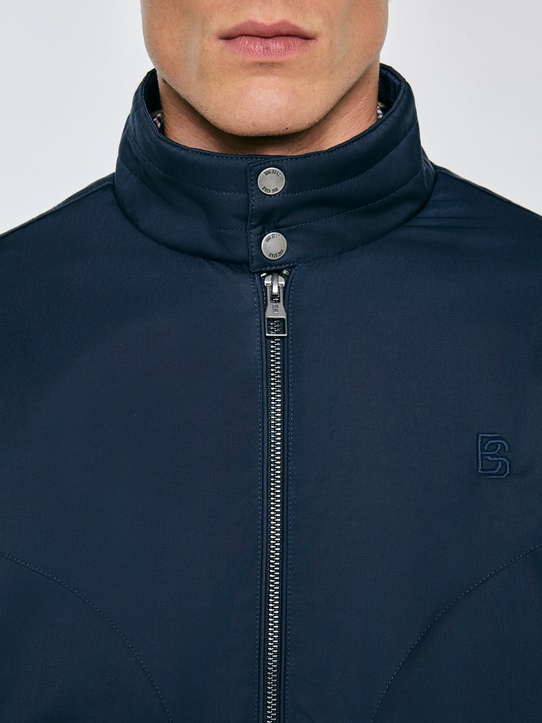 Kurtka męska typu harrington ocieplana granatowa Kye 403