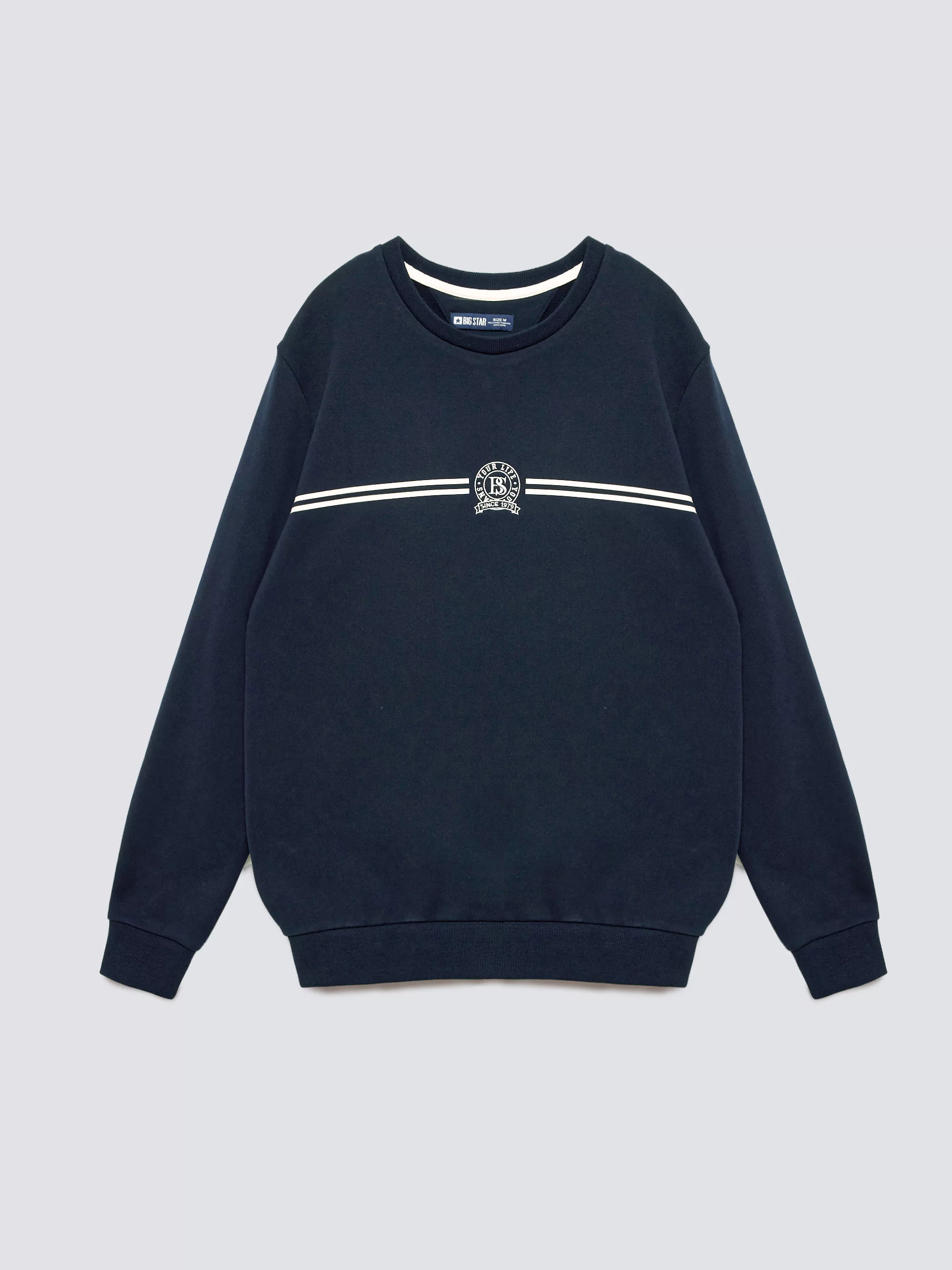 Bluza męska z haftem granatowa Daniel 403