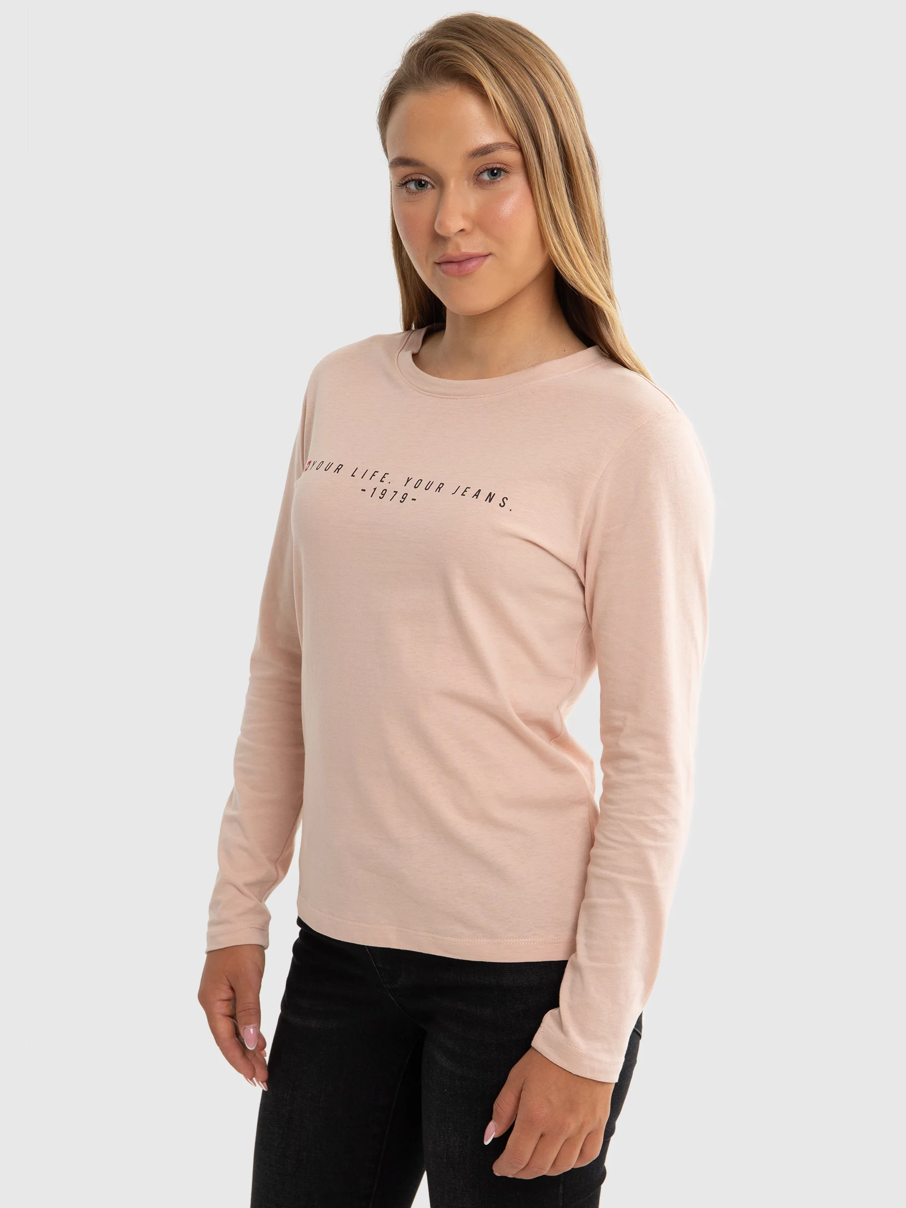 Bluzka dziewczęca longsleeve różowa Brina 600