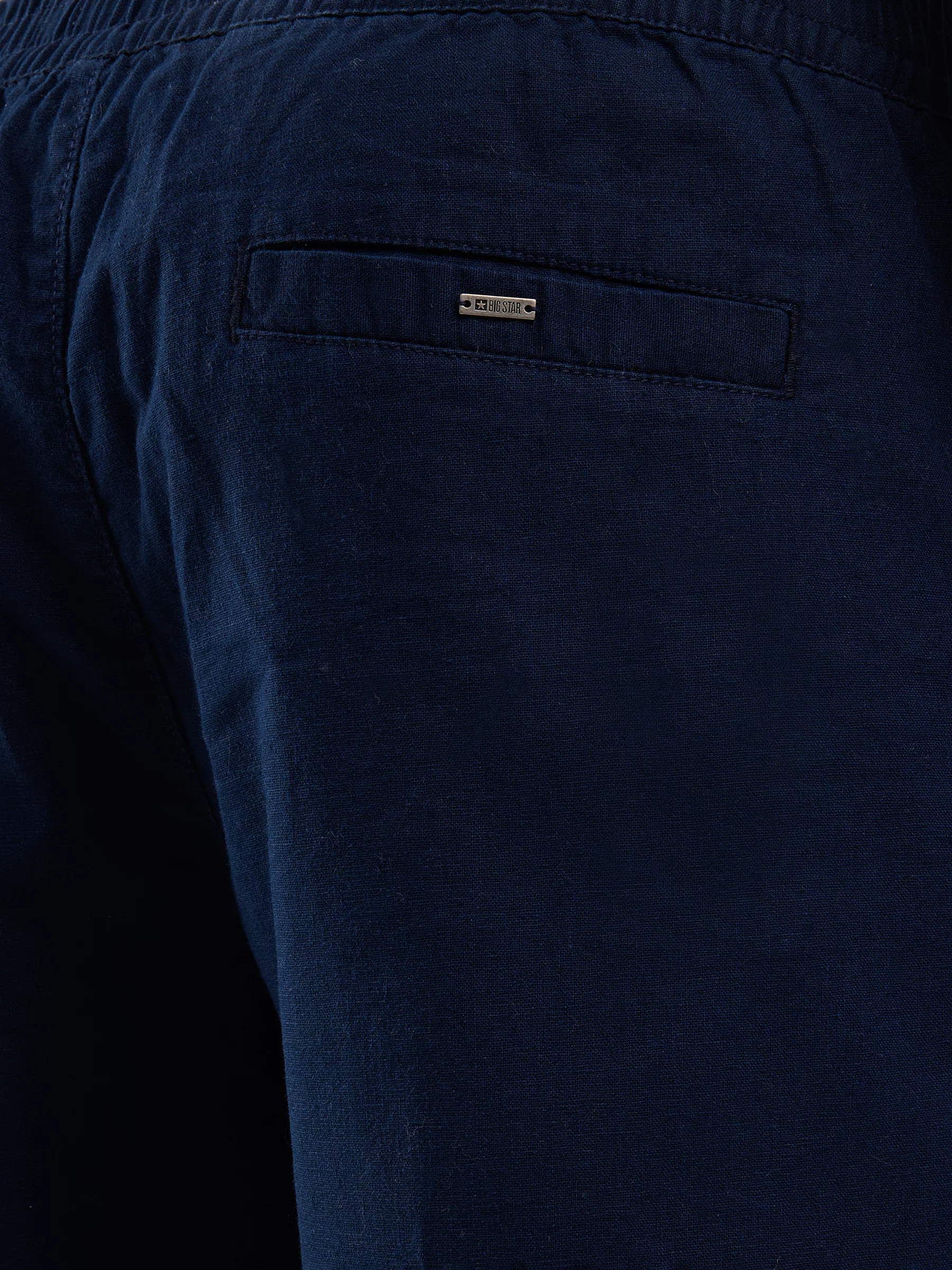 Szorty męskie lniane granatowe Linesi 403