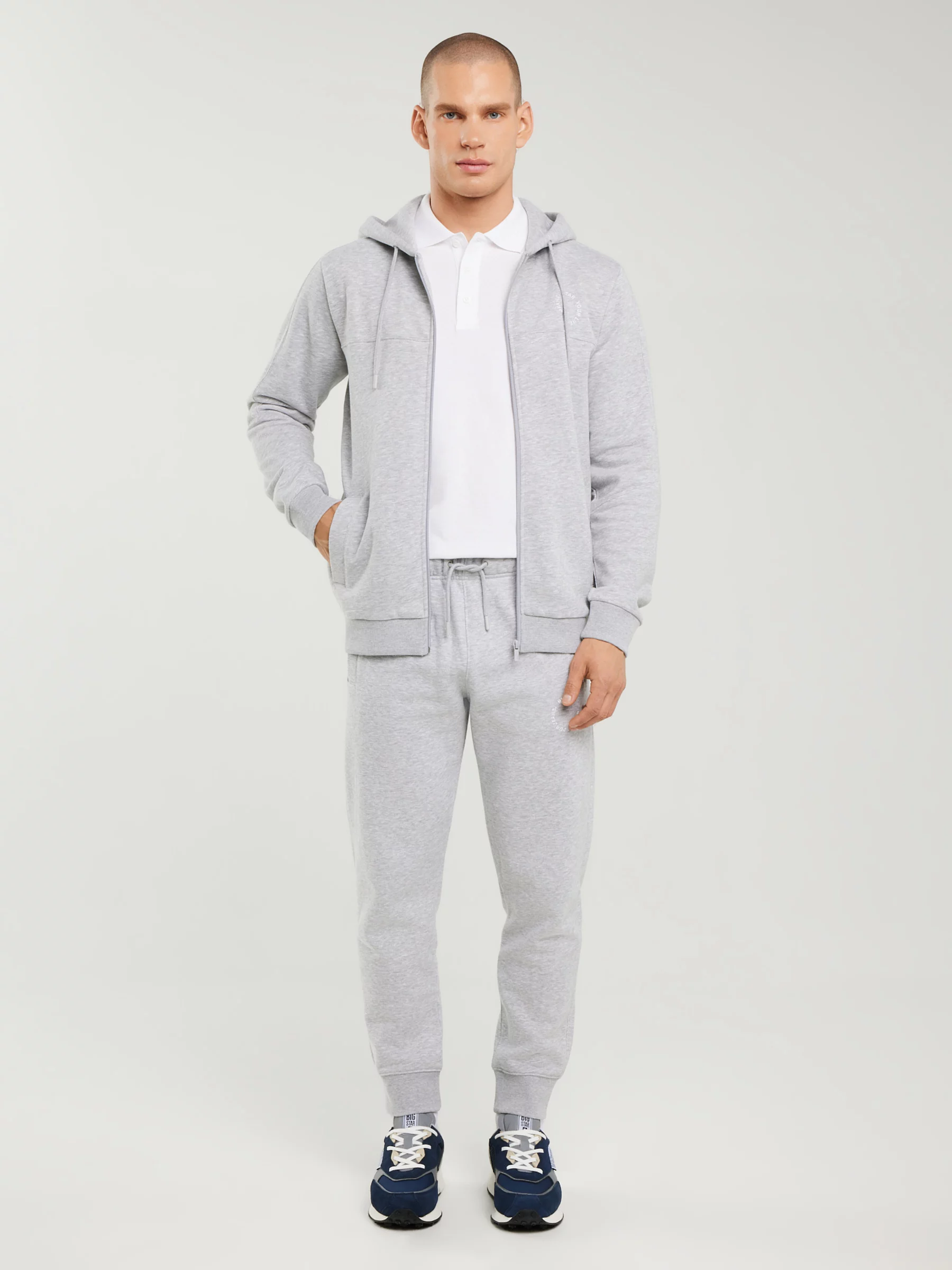 Bluza męska z kapturem szara Ajron 901/ Kersyn 901