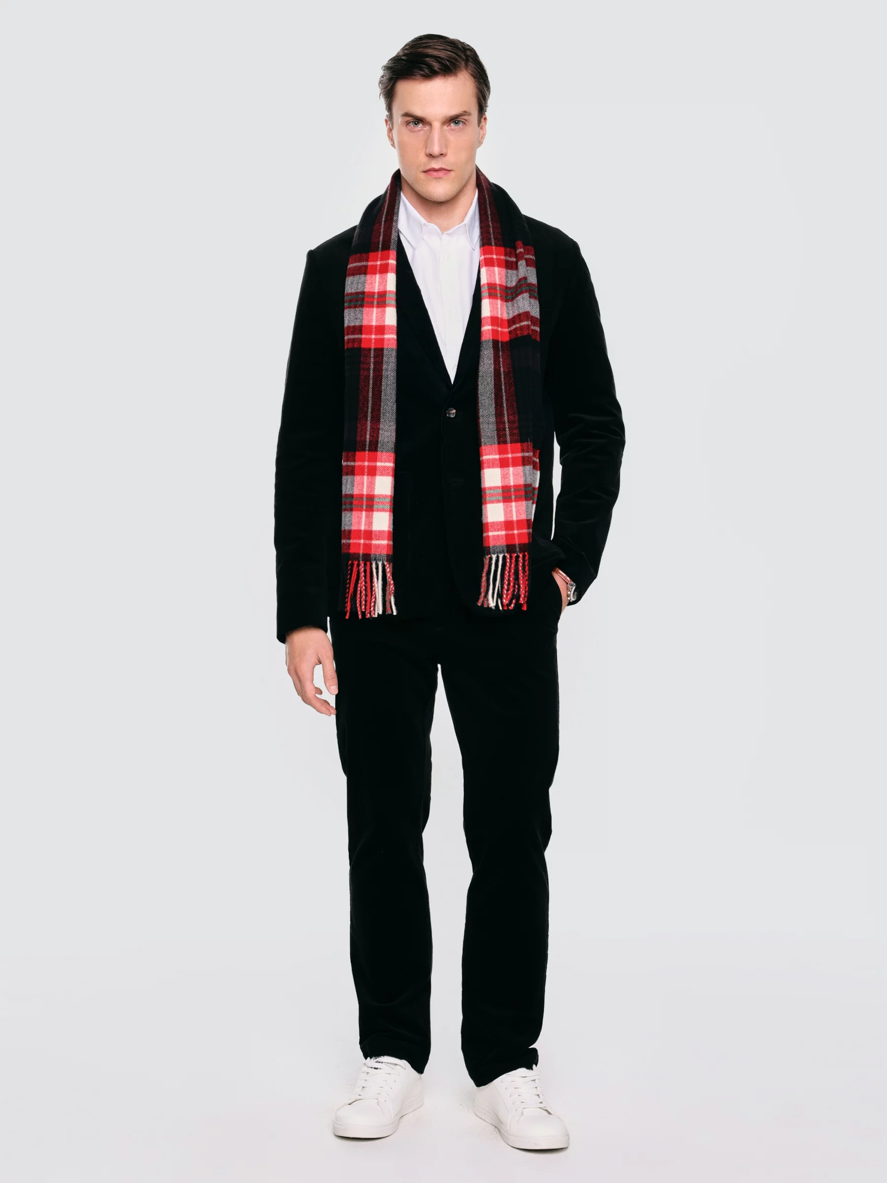 Marynarka męska sztruksowa czarna Pilos 906