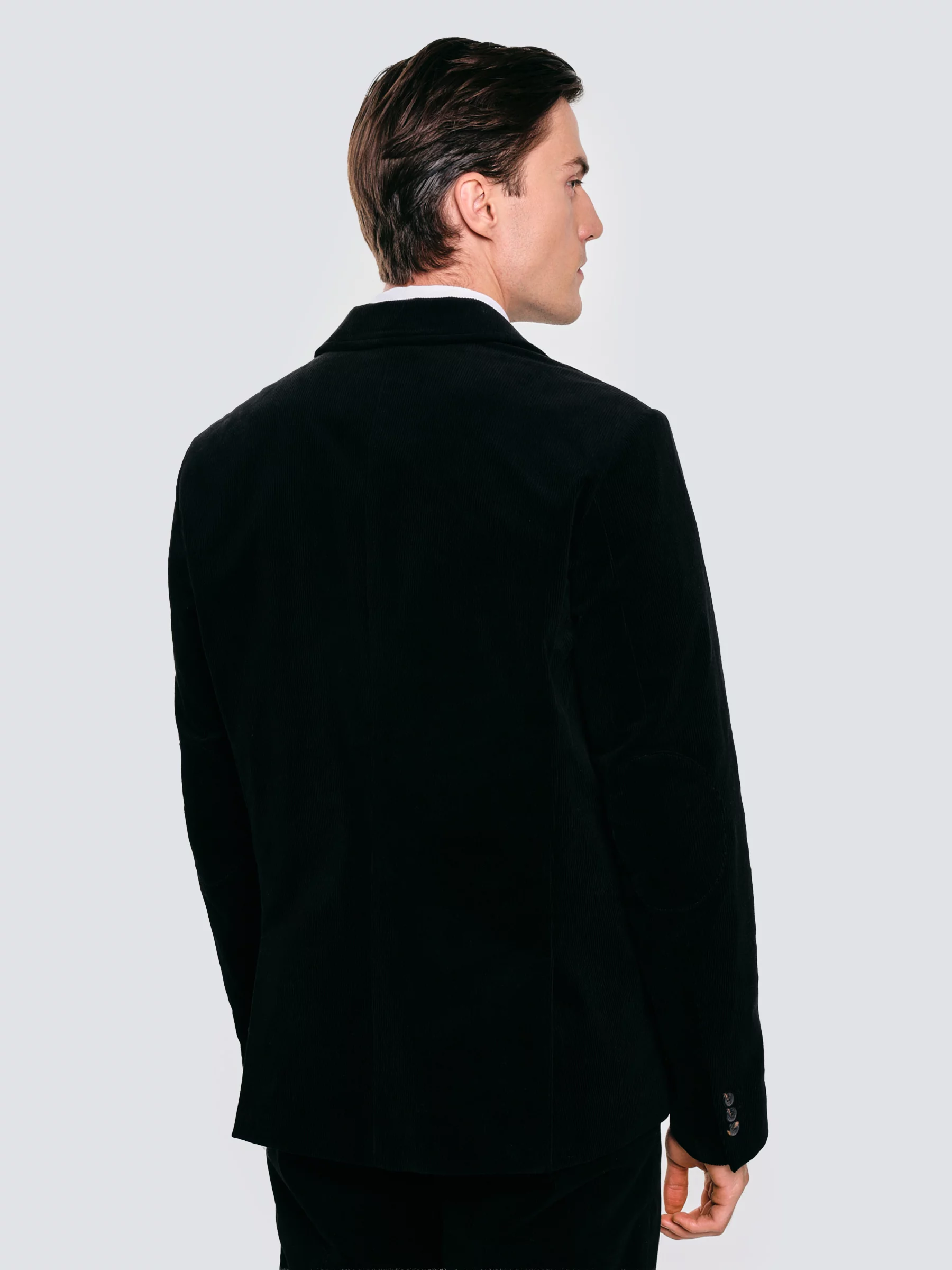 Marynarka męska sztruksowa czarna Pilos 906