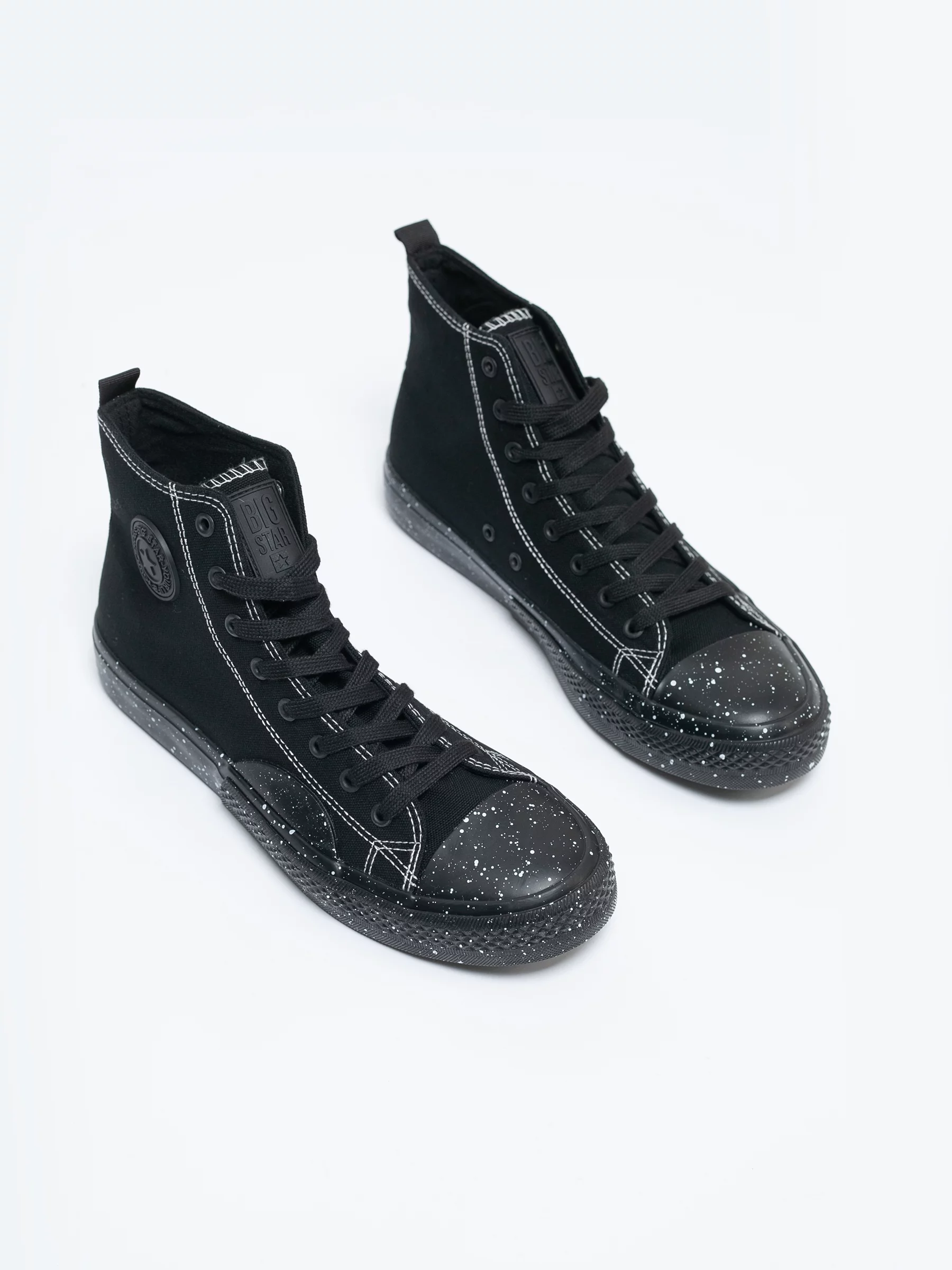 Trampki męskie wysokie czarne LL174022 906