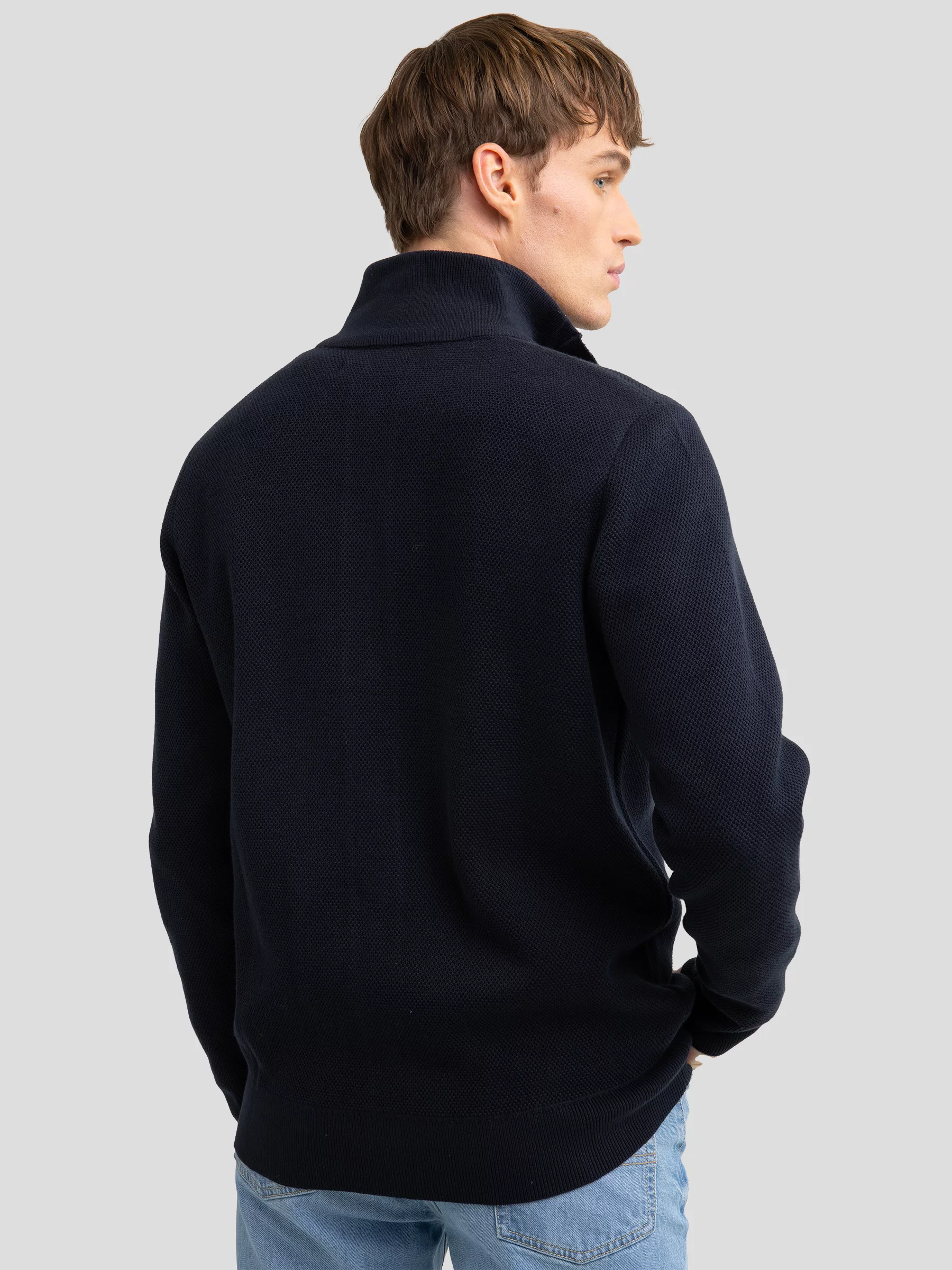 Kardigan męski na zatrzaski granatowy Harold 403