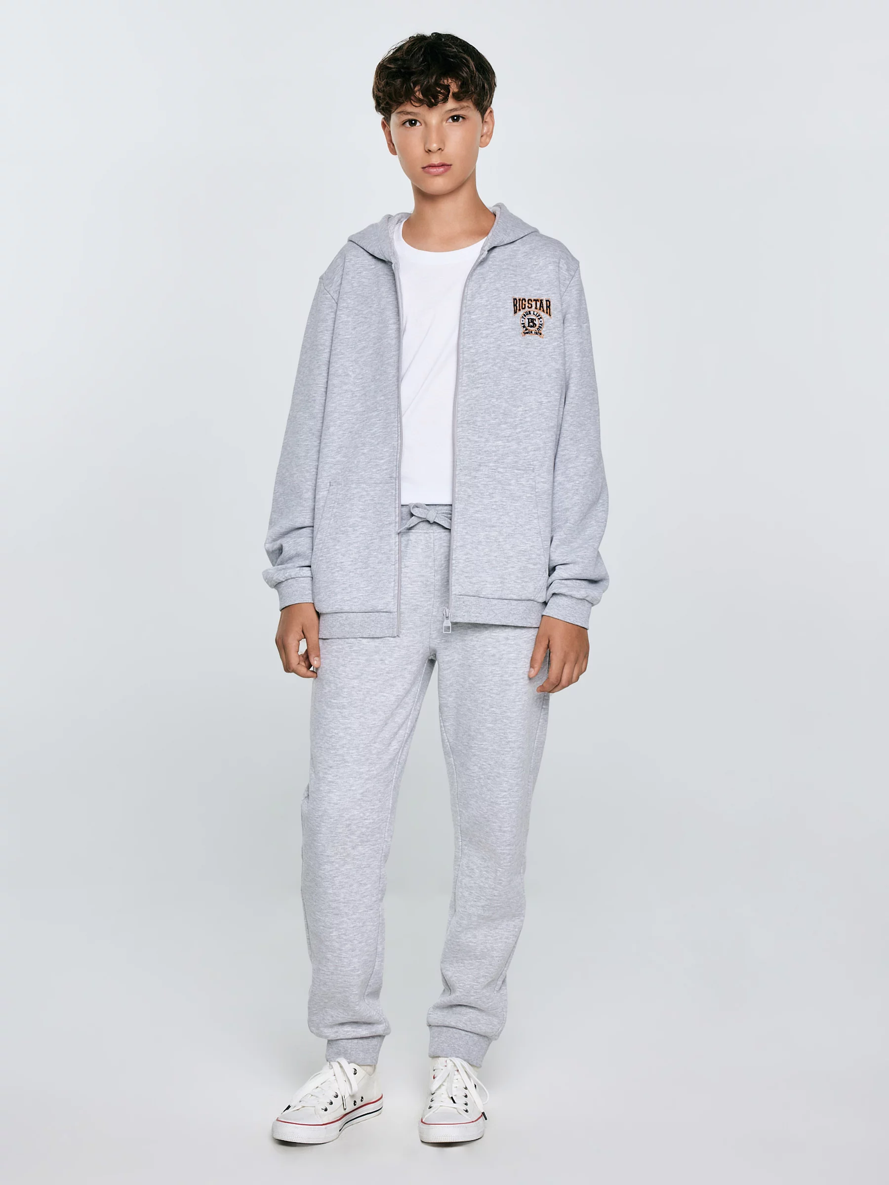 Spodnie chłopięce dresowe szare Lironp 901