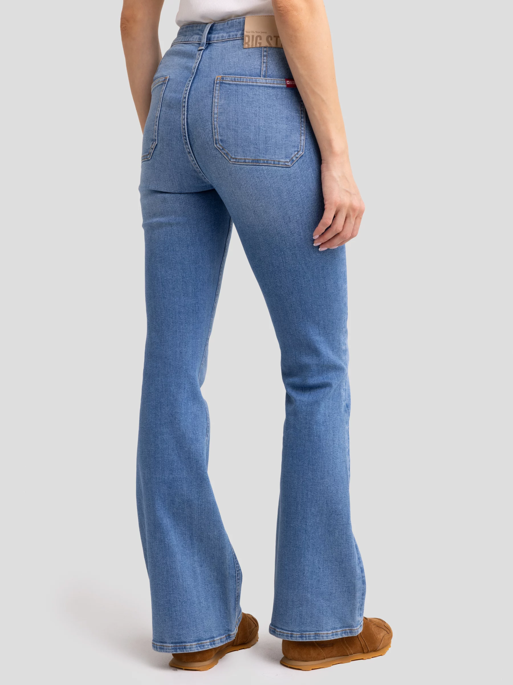 Jeansy damskie flare niebieskie Sophie 343