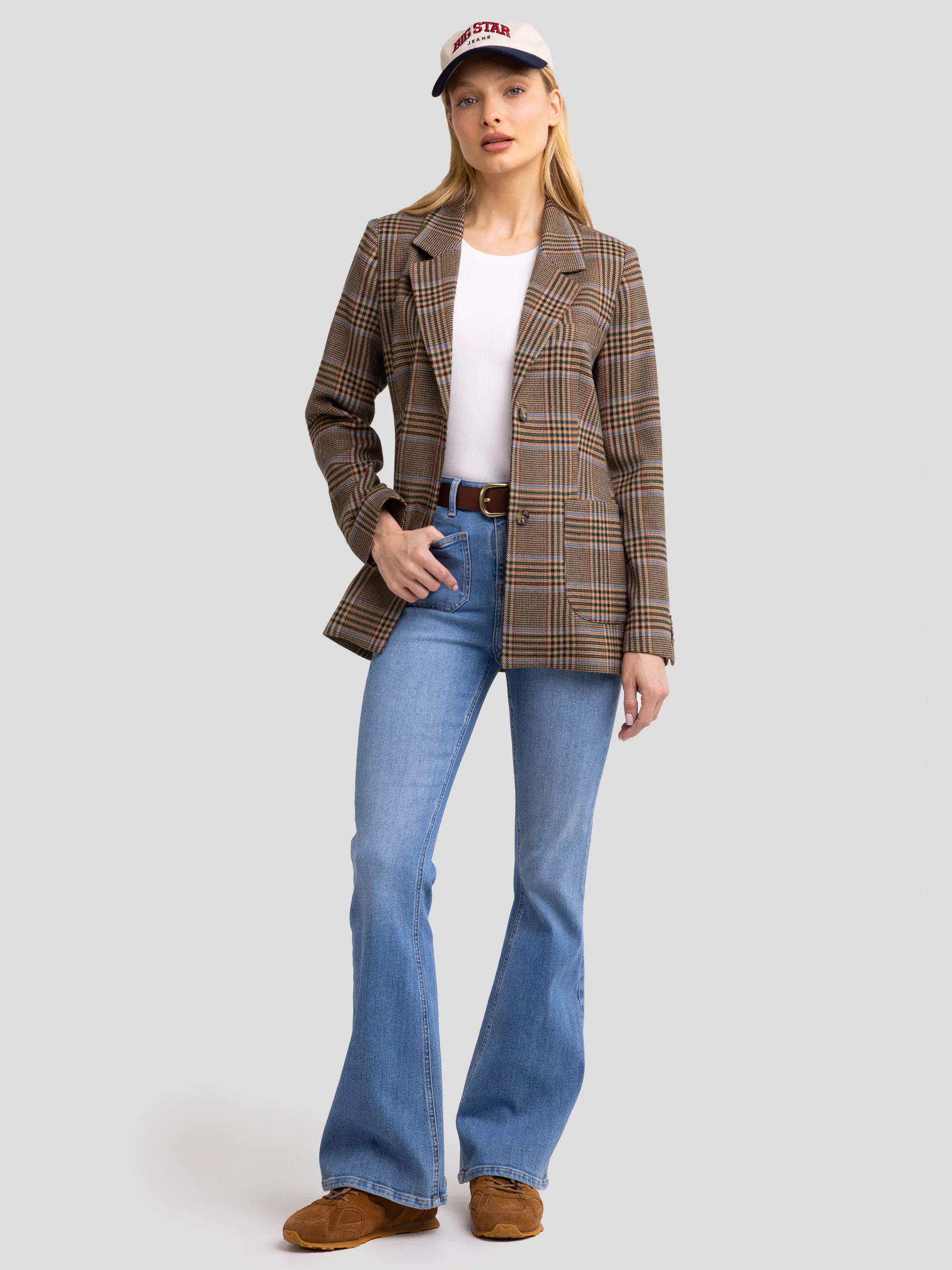 Jeansy damskie flare niebieskie Sophie 343