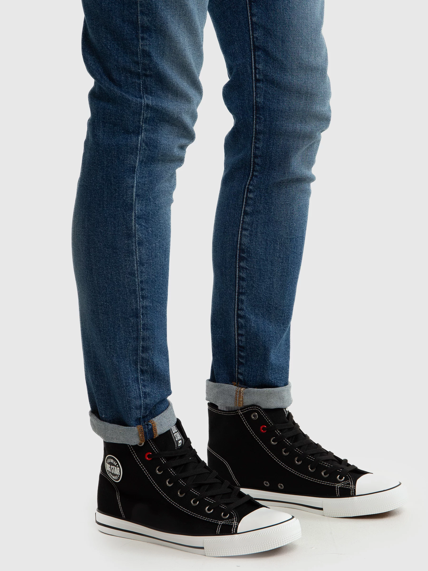 Trampki męskie wysokie czarne JJ174603 906