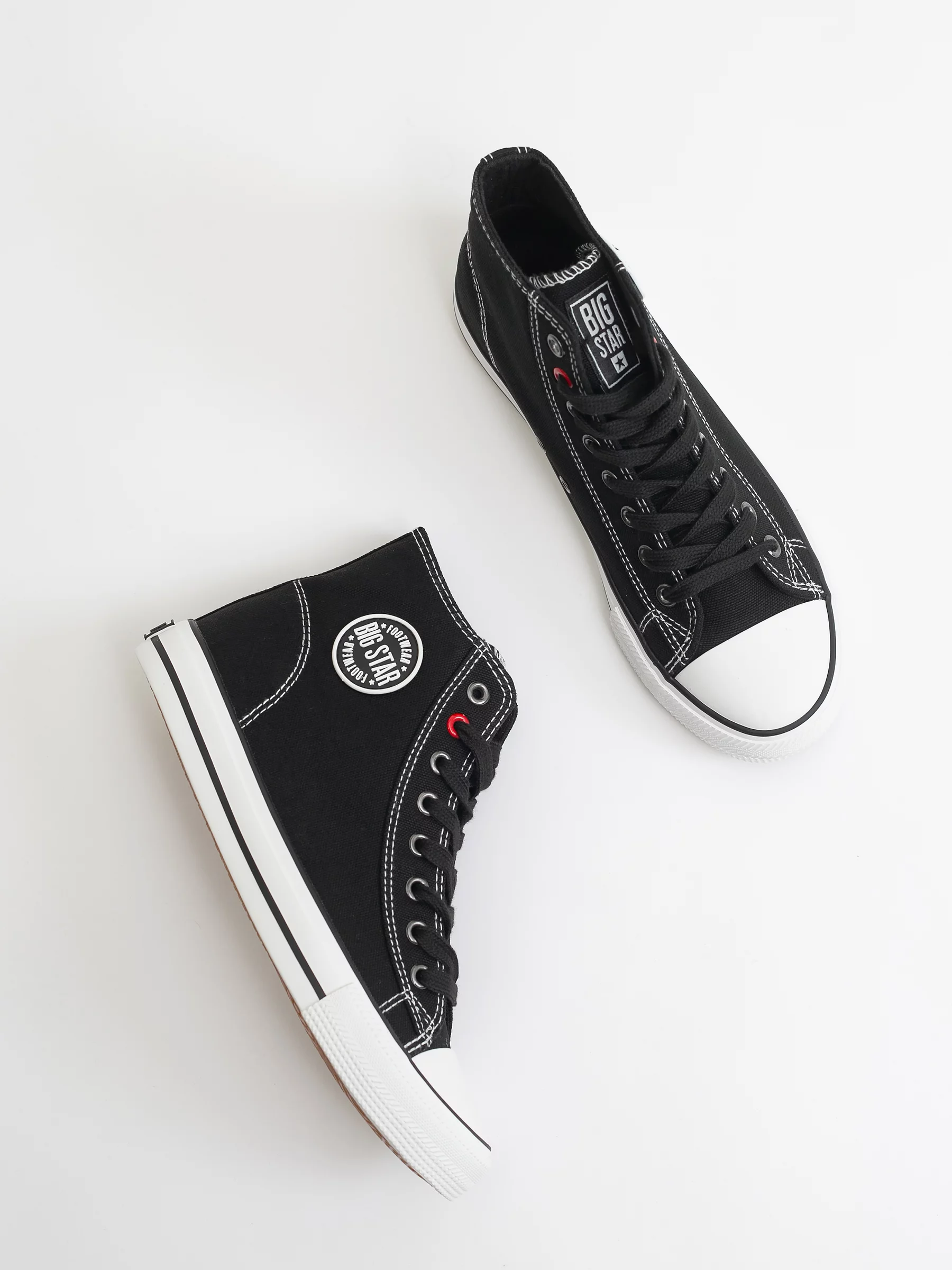 Trampki męskie wysokie czarne JJ174603 906