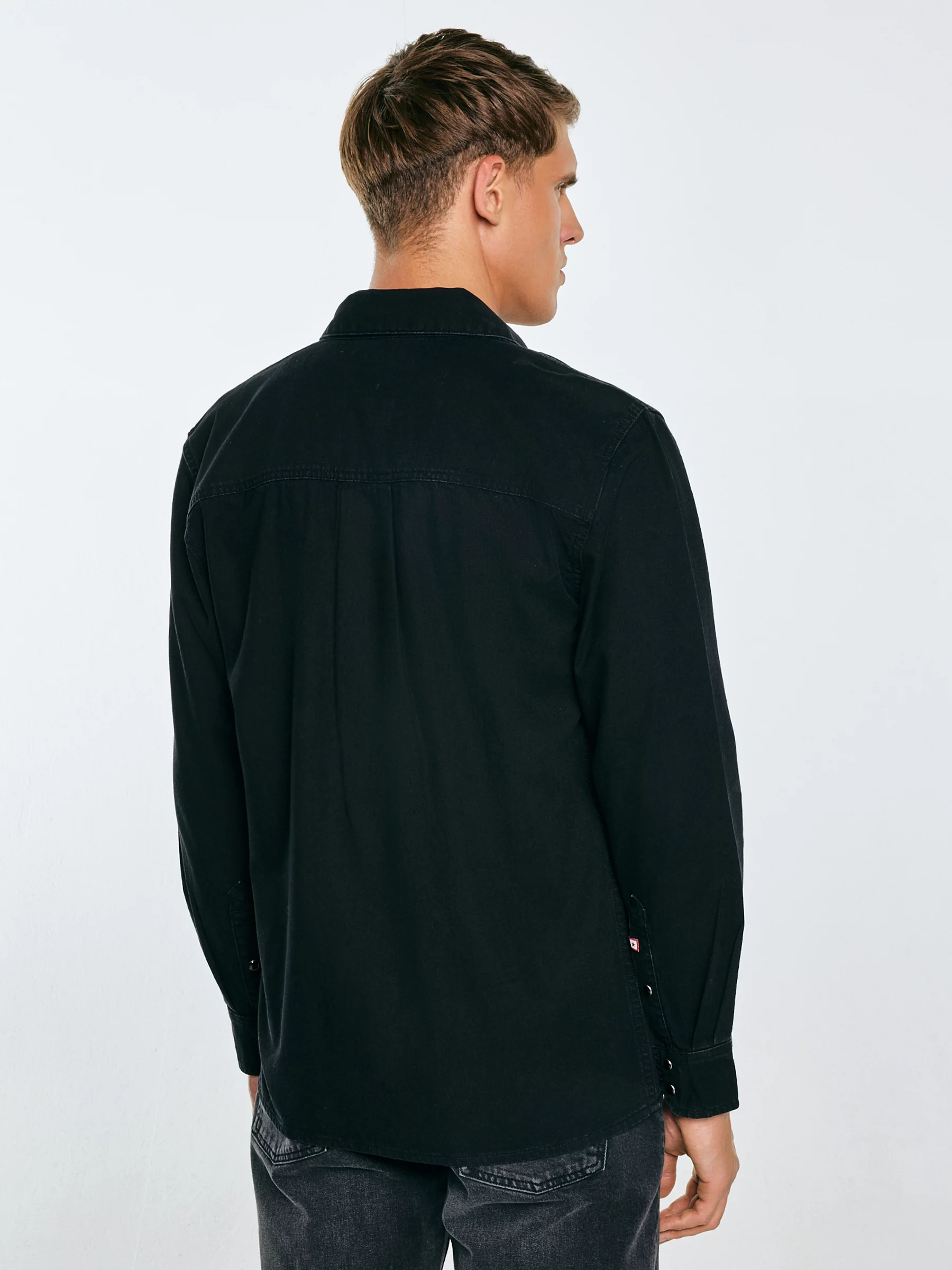 Koszula męska jeansowa czarna Buck 927