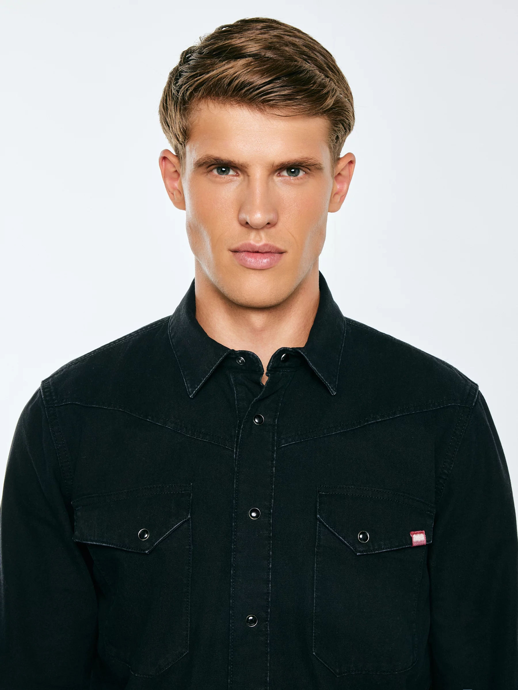 Koszula męska jeansowa czarna Buck 927