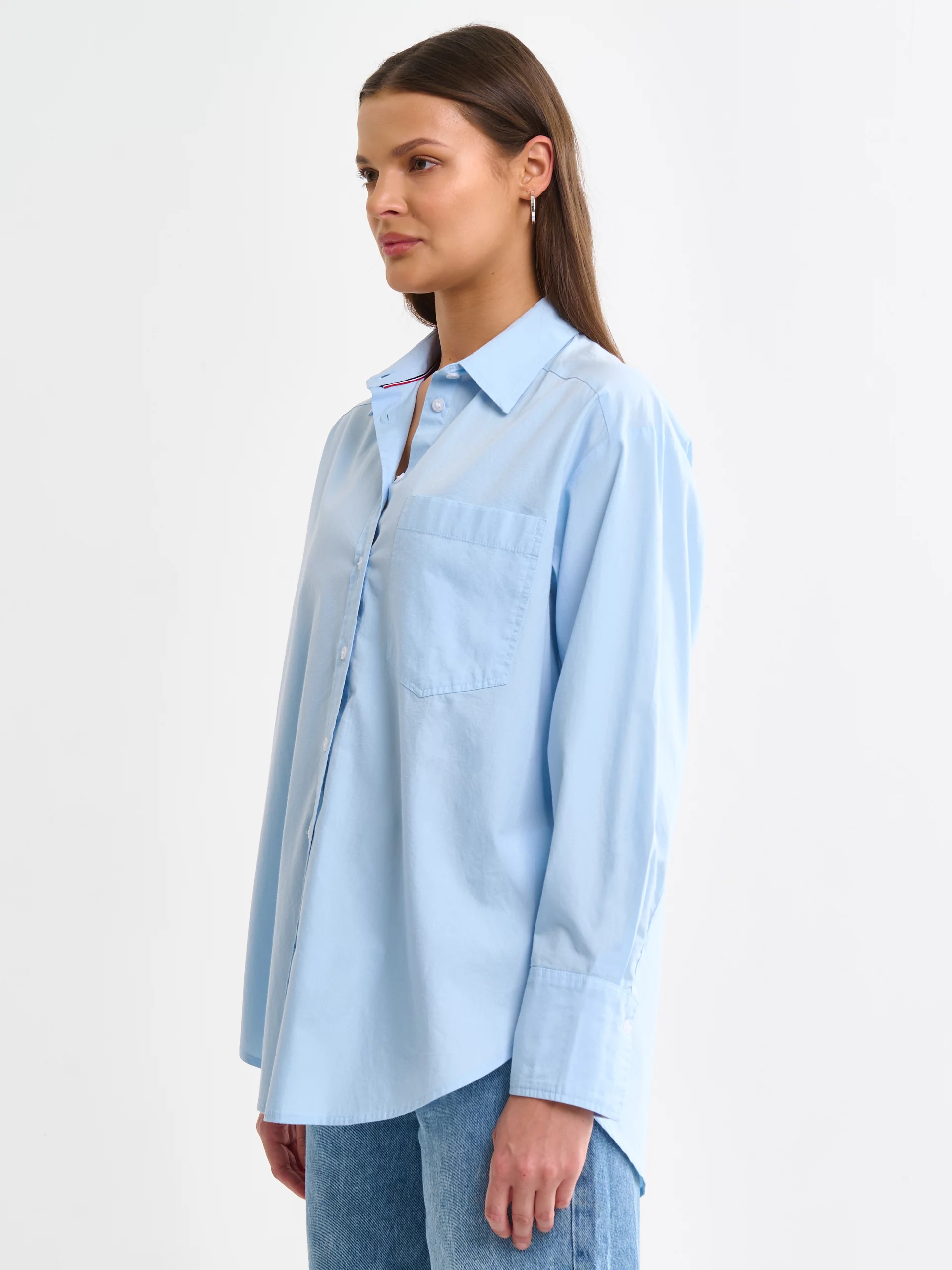 Koszula damska oversize niebieska Lamesa 400