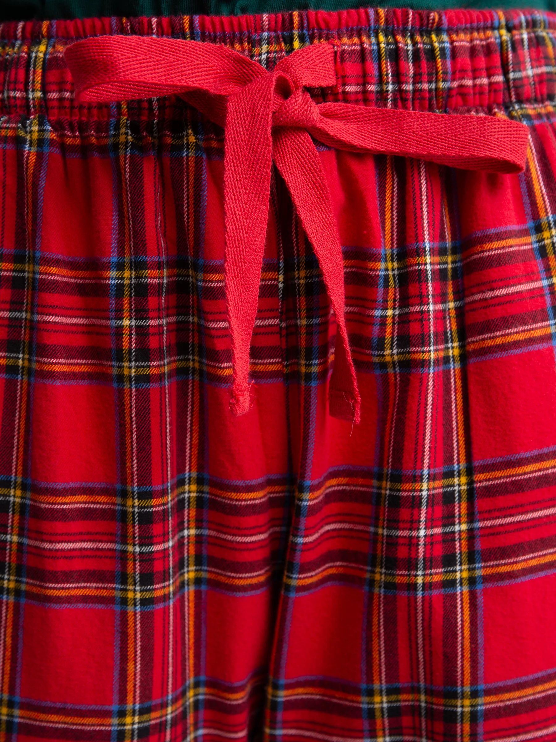 Spodnie piżamowe w kratę czerwone Senminis 603