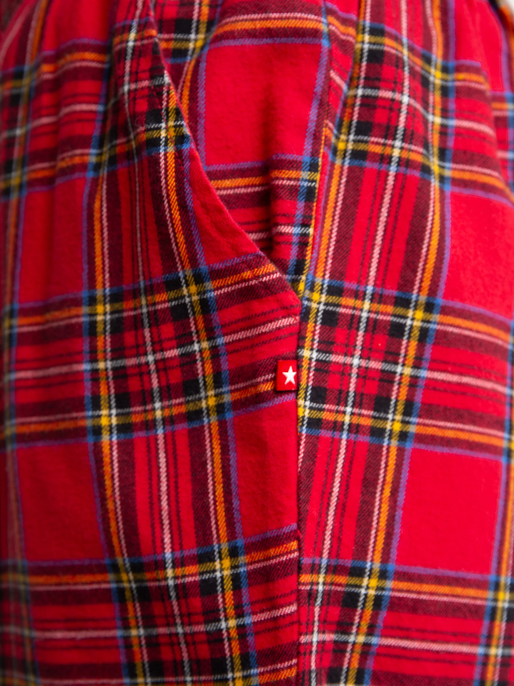 Spodnie piżamowe w kratę czerwone Senminis 603