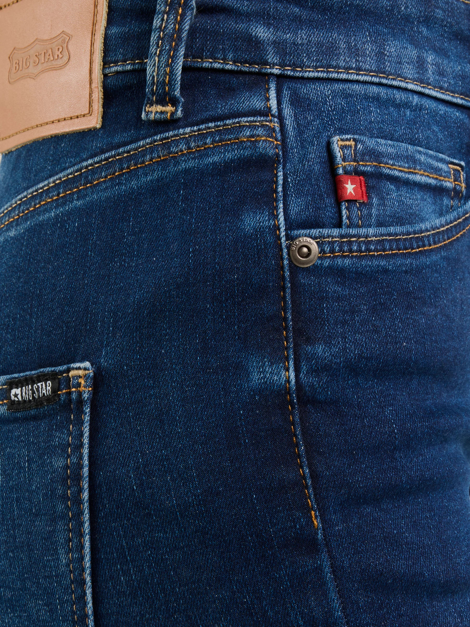 Jeansy damskie skinny z wysokim stanem niebieskie Clara 358