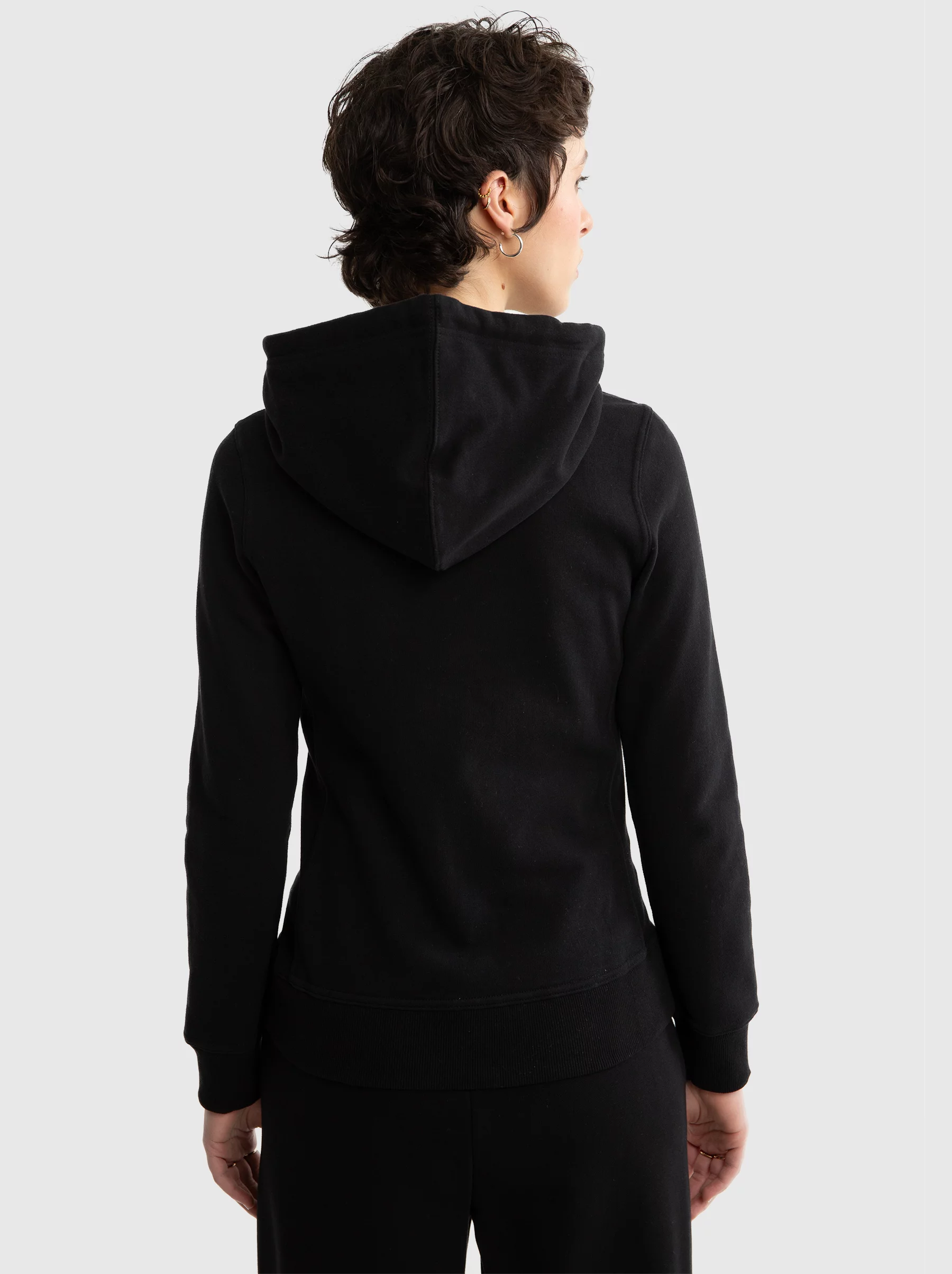 Bluza damska z kapturem czarna Laurisana 906