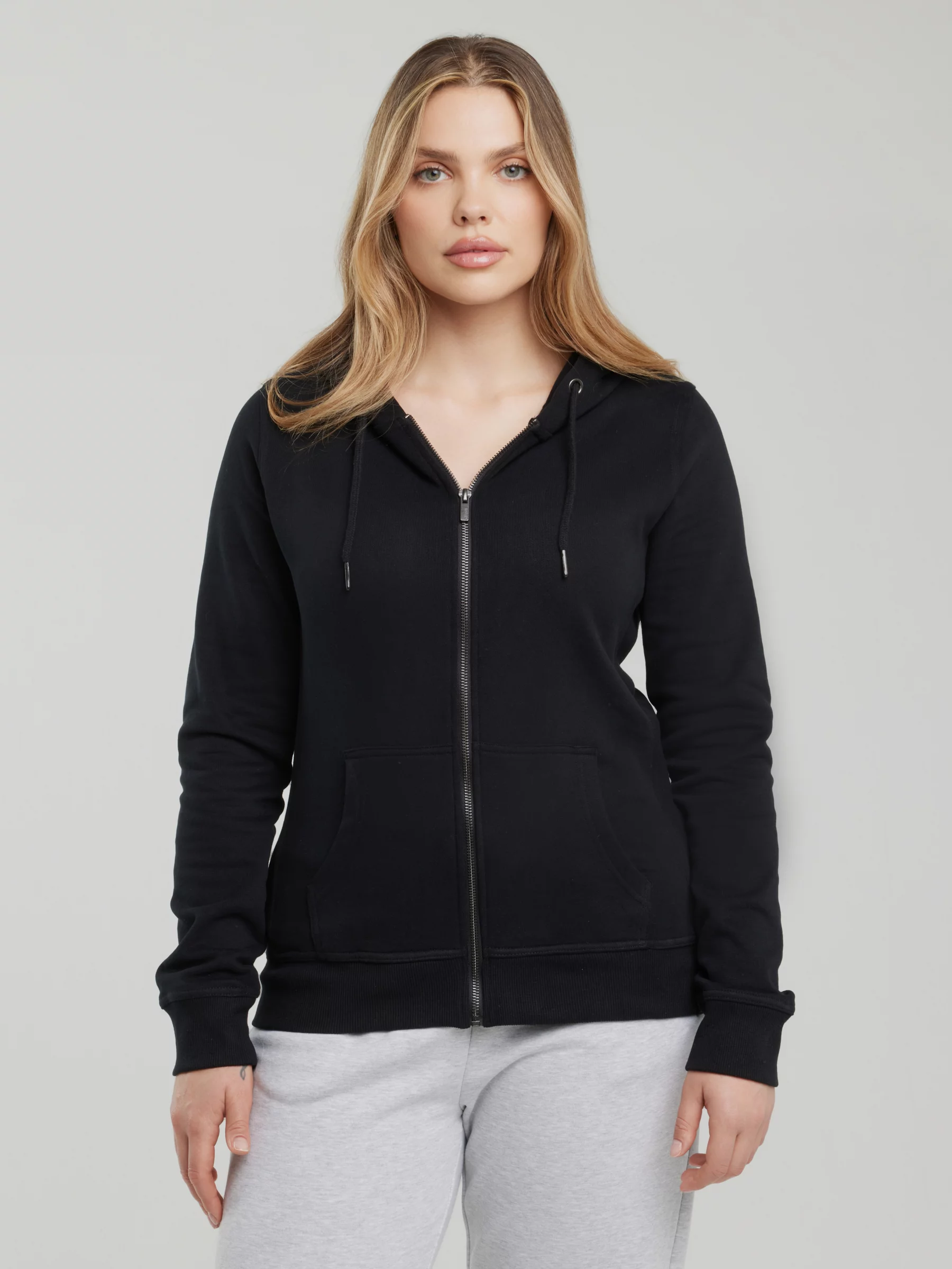 Bluza damska z kapturem czarna Laurisana 906