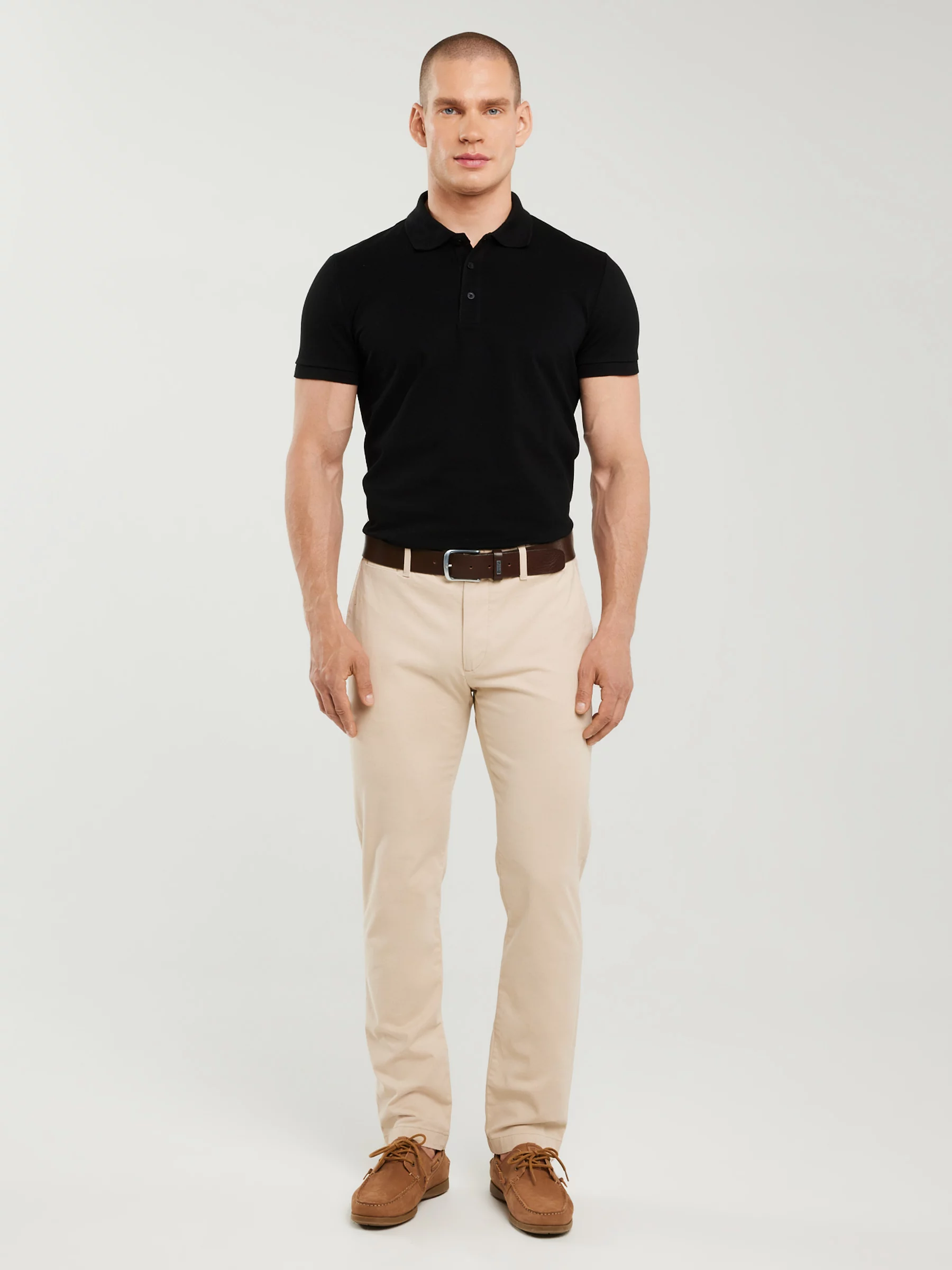 Koszulka męska polo czarna Markolinos 906