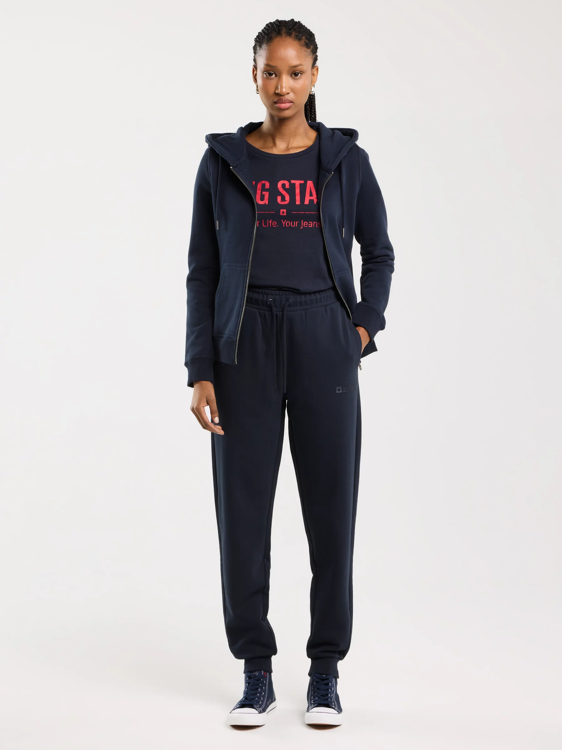 Spodnie dresowe damskie granatowe Kathy 403