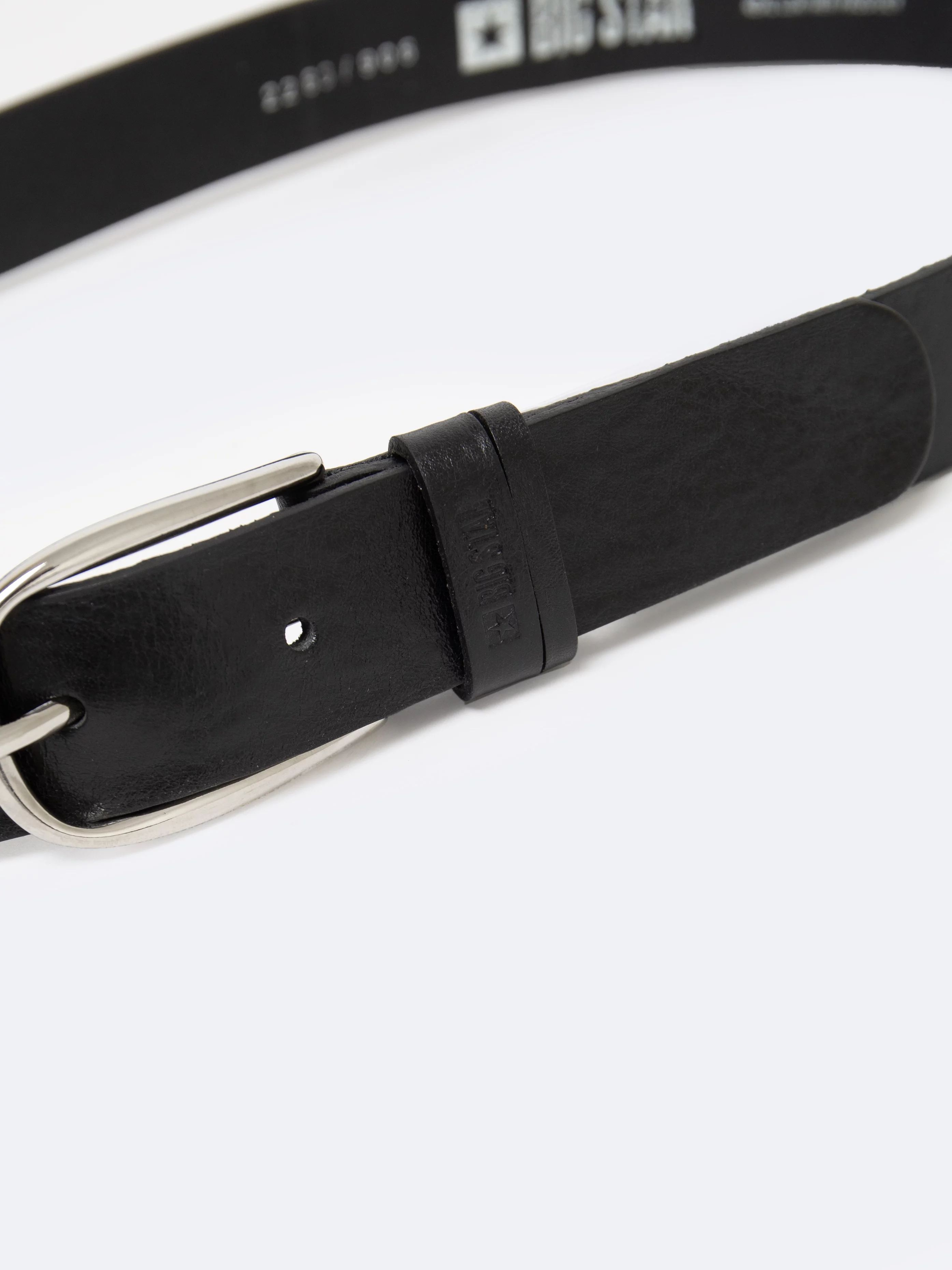 Pasek damski skórzany czarny 2283 906