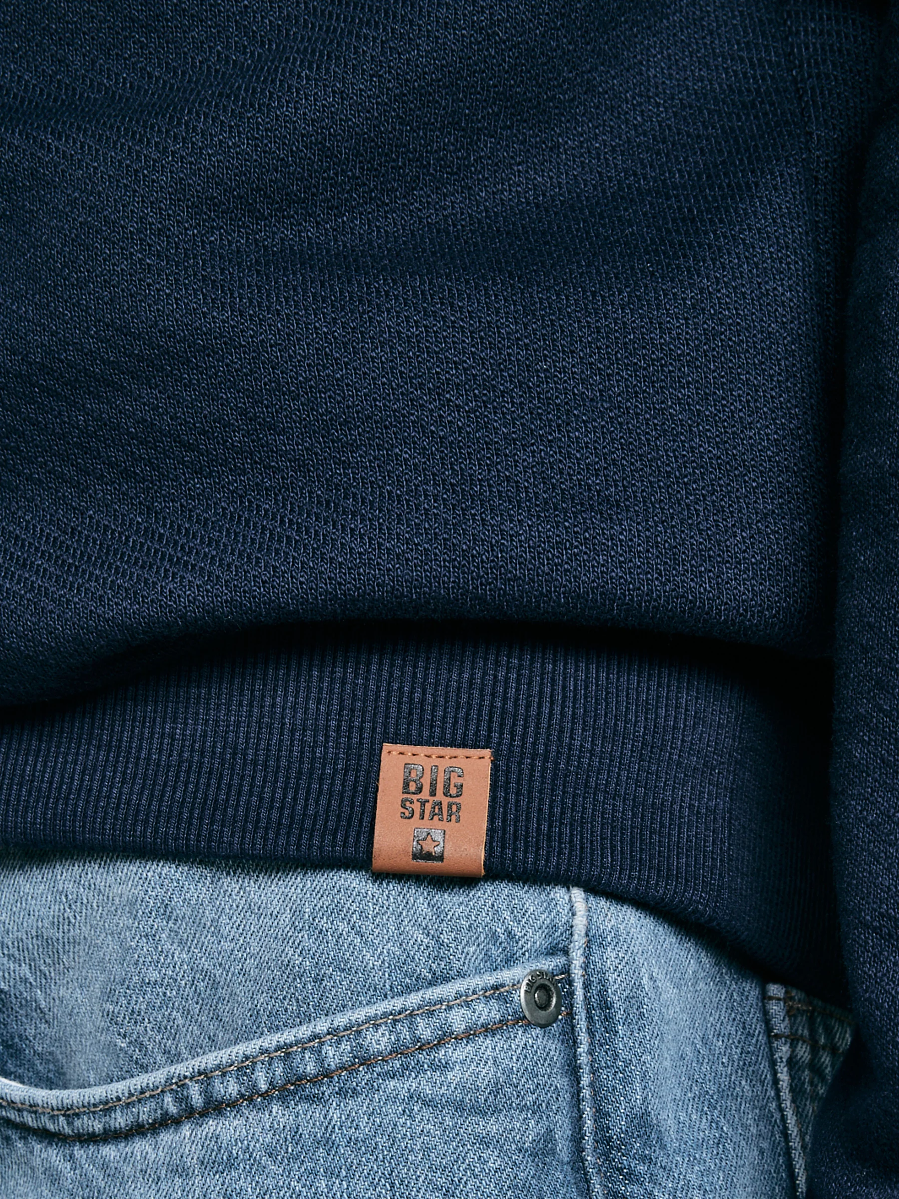 Bluza męska ze stójką granatowa Salih 403