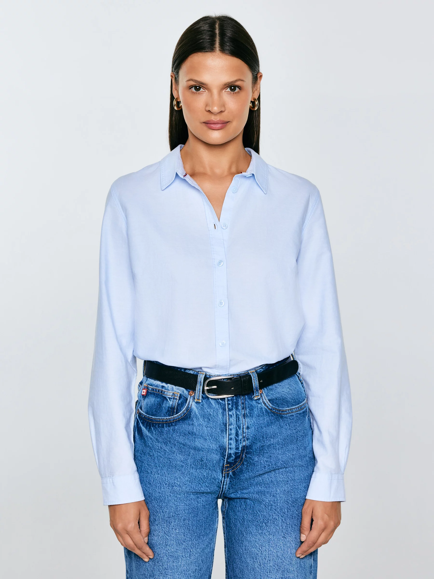 Koszula damska klasyczna błękitna Hansai 400