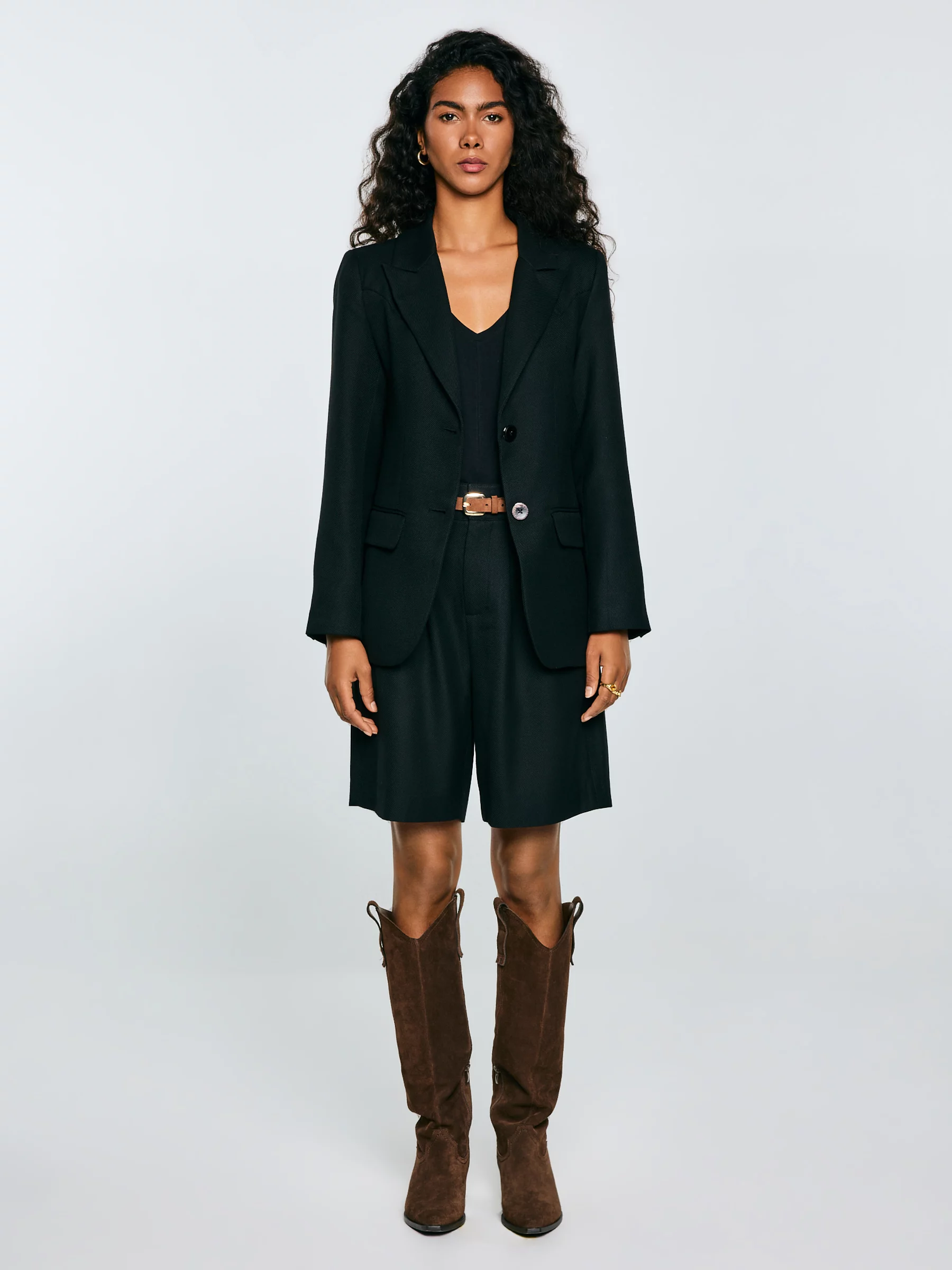 Kowbojki damskie ze skóry naturalnej SS274455 803