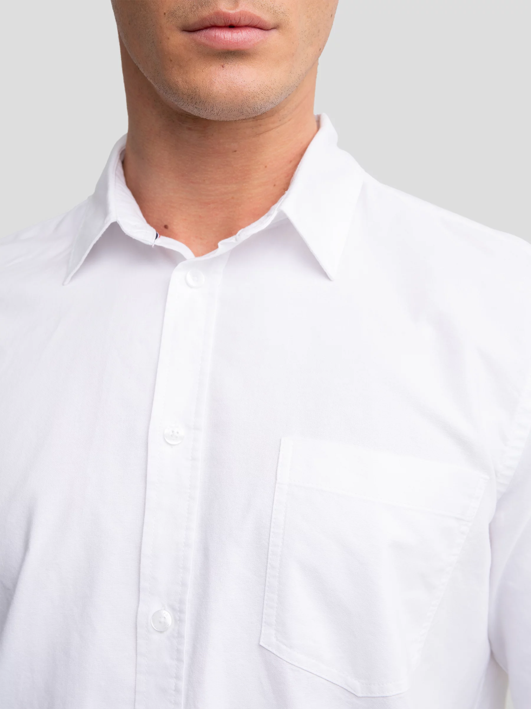 Koszula męska z tkaniny typu oxford biała Trixi 100