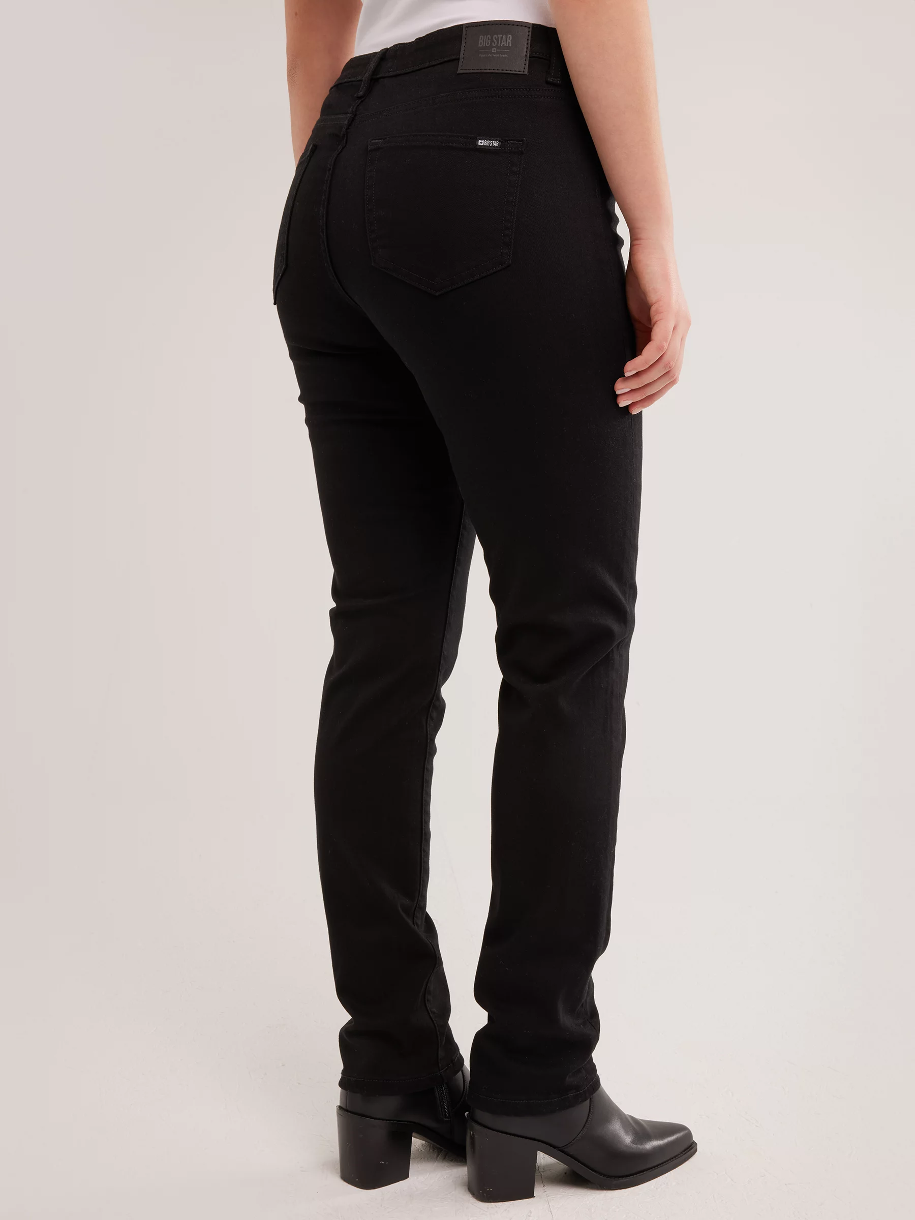 Jeansy damskie slim z wysokim stanem czarne Kitty High Waist 915