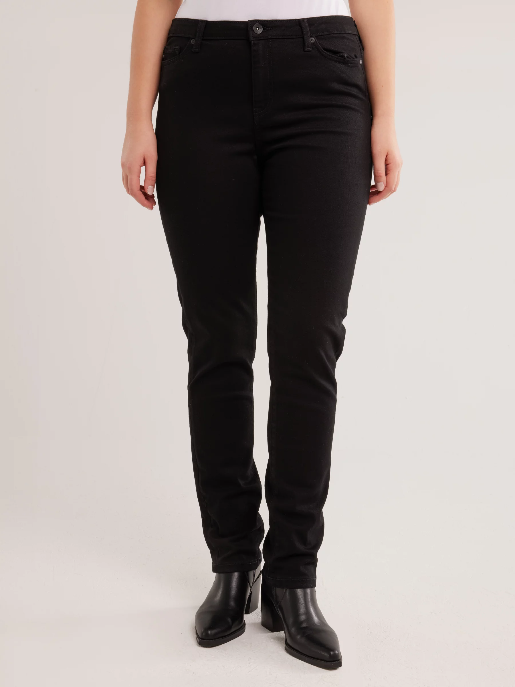 Jeansy damskie slim z wysokim stanem czarne Kitty High Waist 915