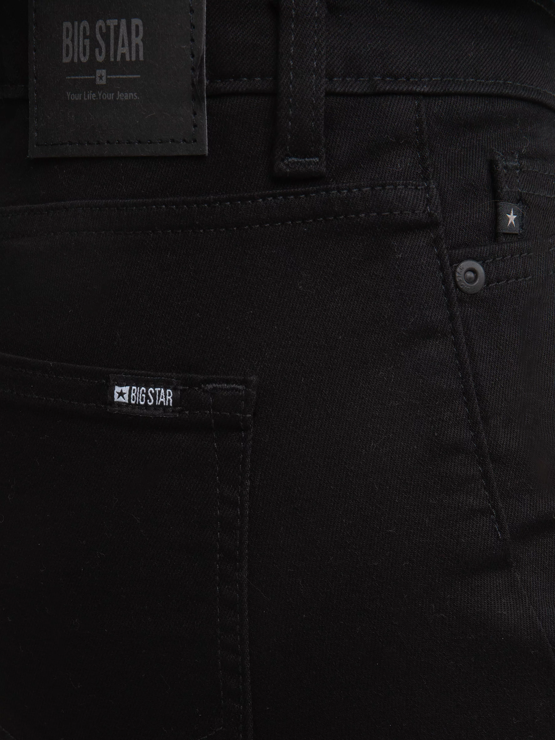 Jeansy damskie slim z wysokim stanem czarne Kitty High Waist 915