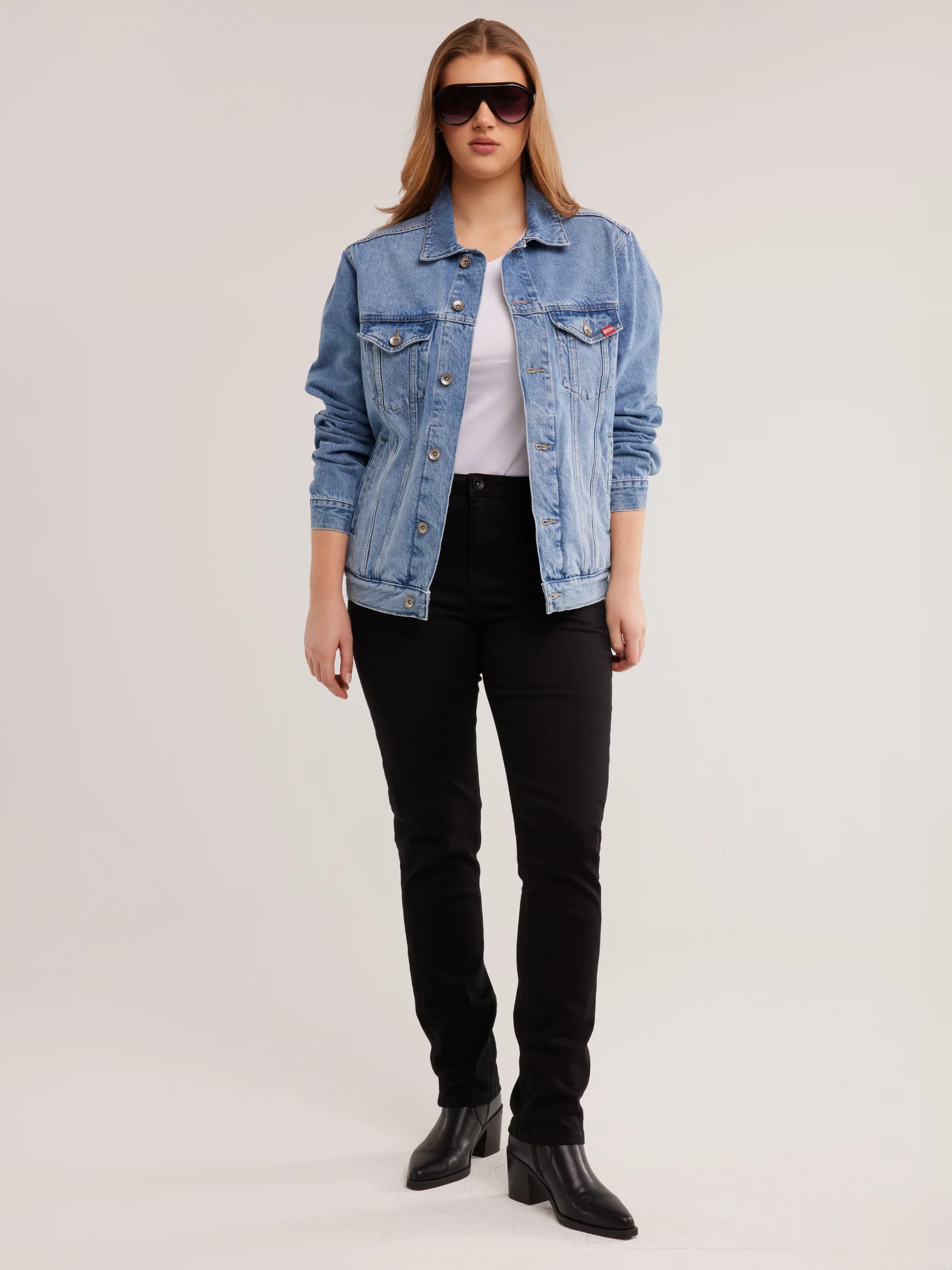 Jeansy damskie slim z wysokim stanem czarne Kitty High Waist 915