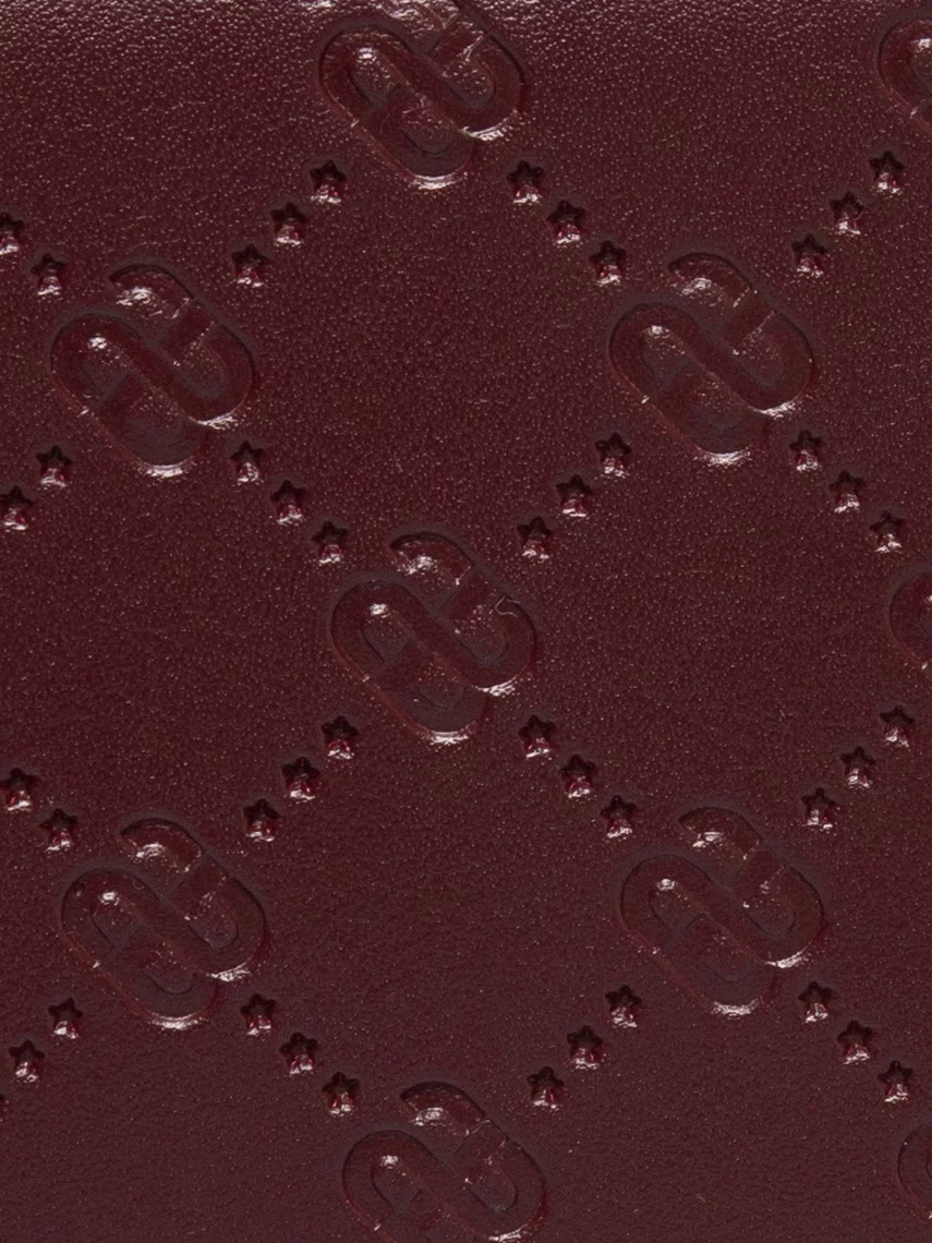 Portfel damski z ozdobnym tłoczeniem bordowy Lisetto 604