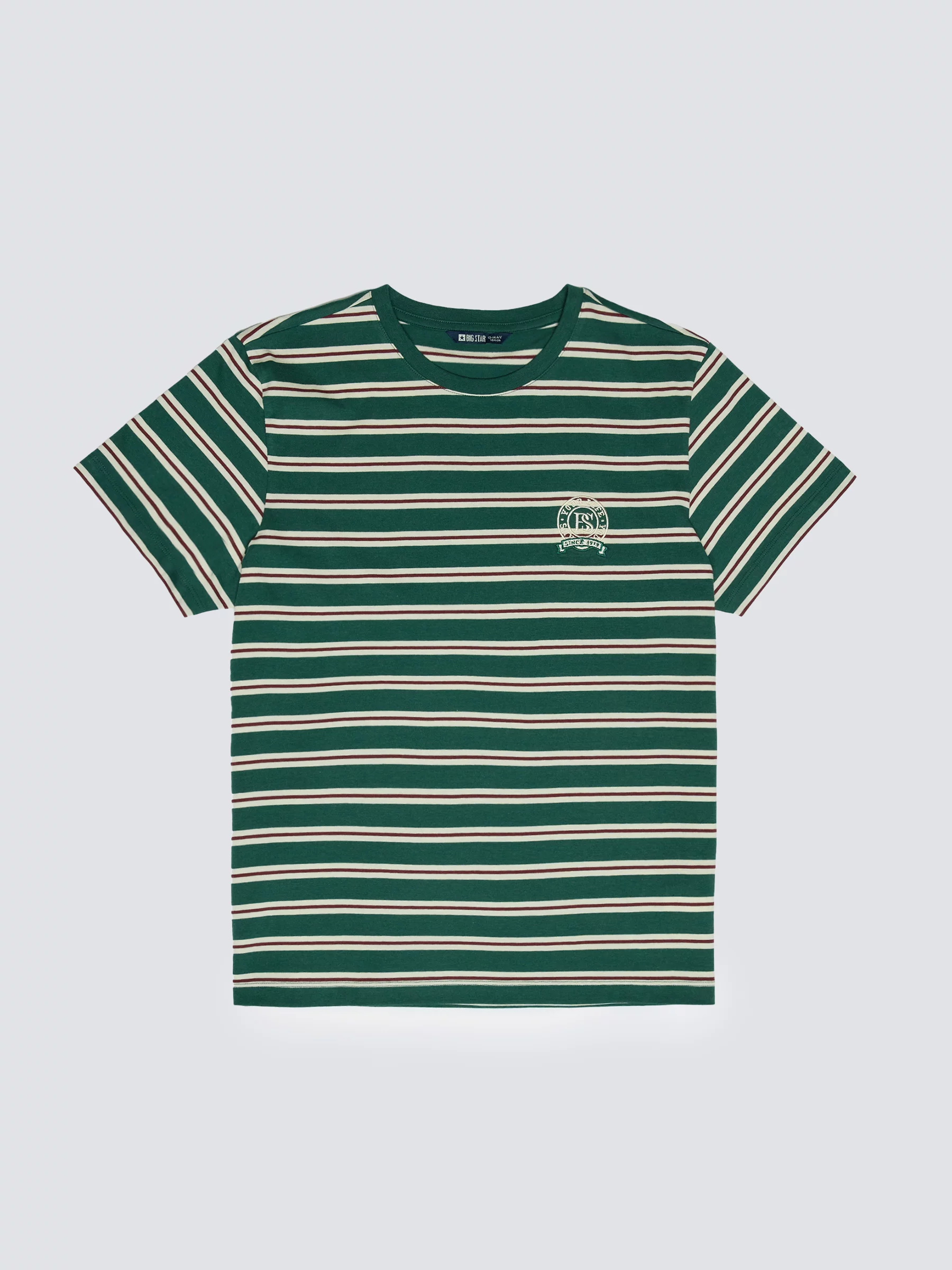 Koszulka chłopięca w paski zielona Sewer 304